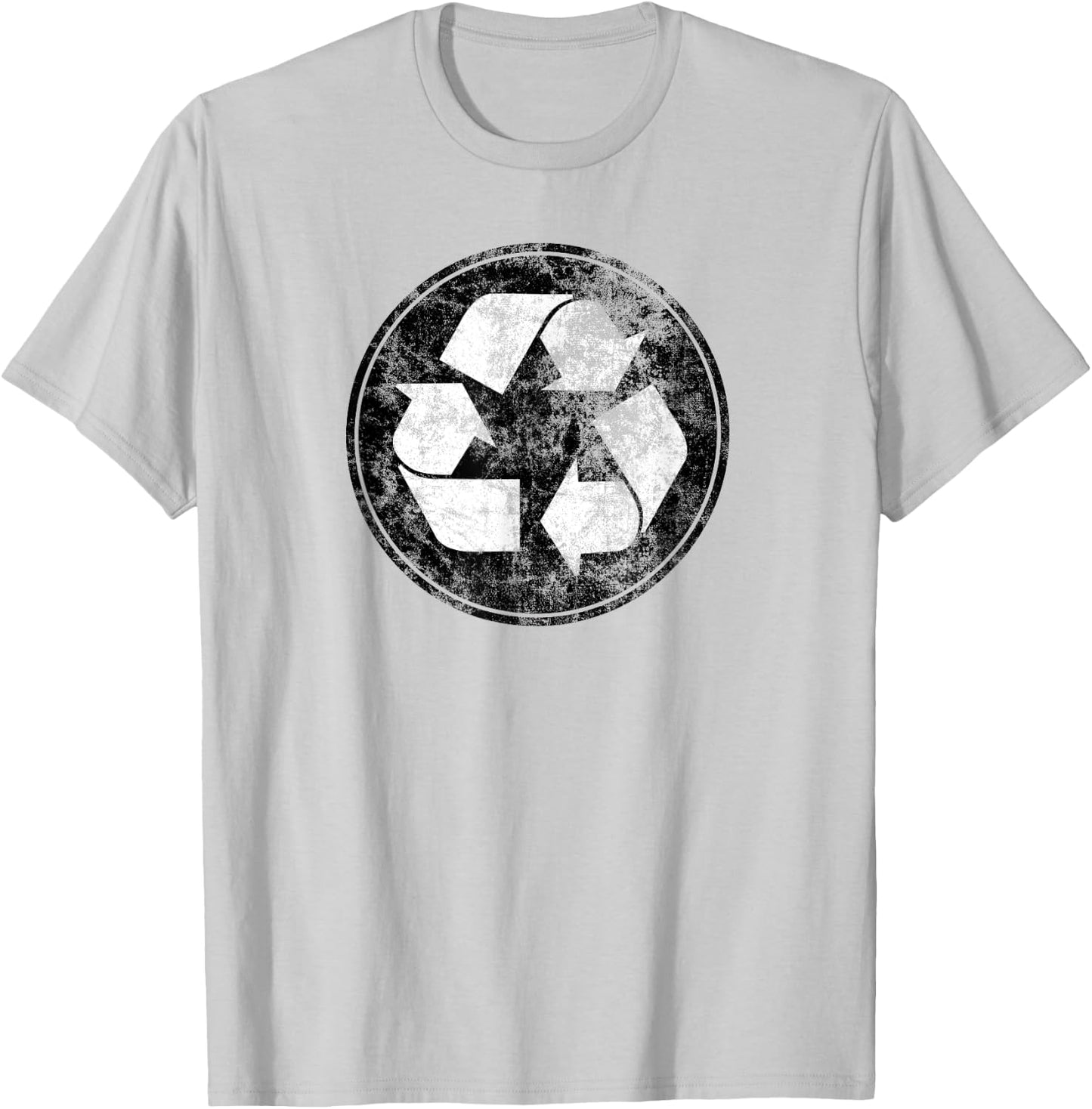 Vintage Recycle Logo Distressed Recycling Logo Shirt Gift T-Shirt - T-Shirt | Ash