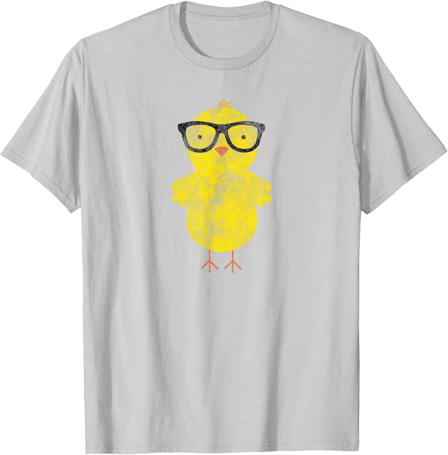 Baby Chick Easter - Nerd Glasses Hipster T-Shirt - T-Shirt | Ash