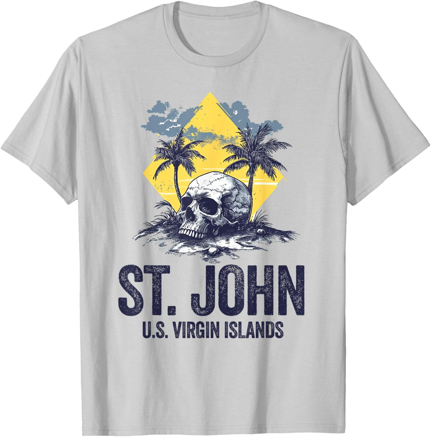 St. John U.S.V.I. US Virgin Island Souvenir Vacation Reminde T-Shirt - T-Shirt | Ash