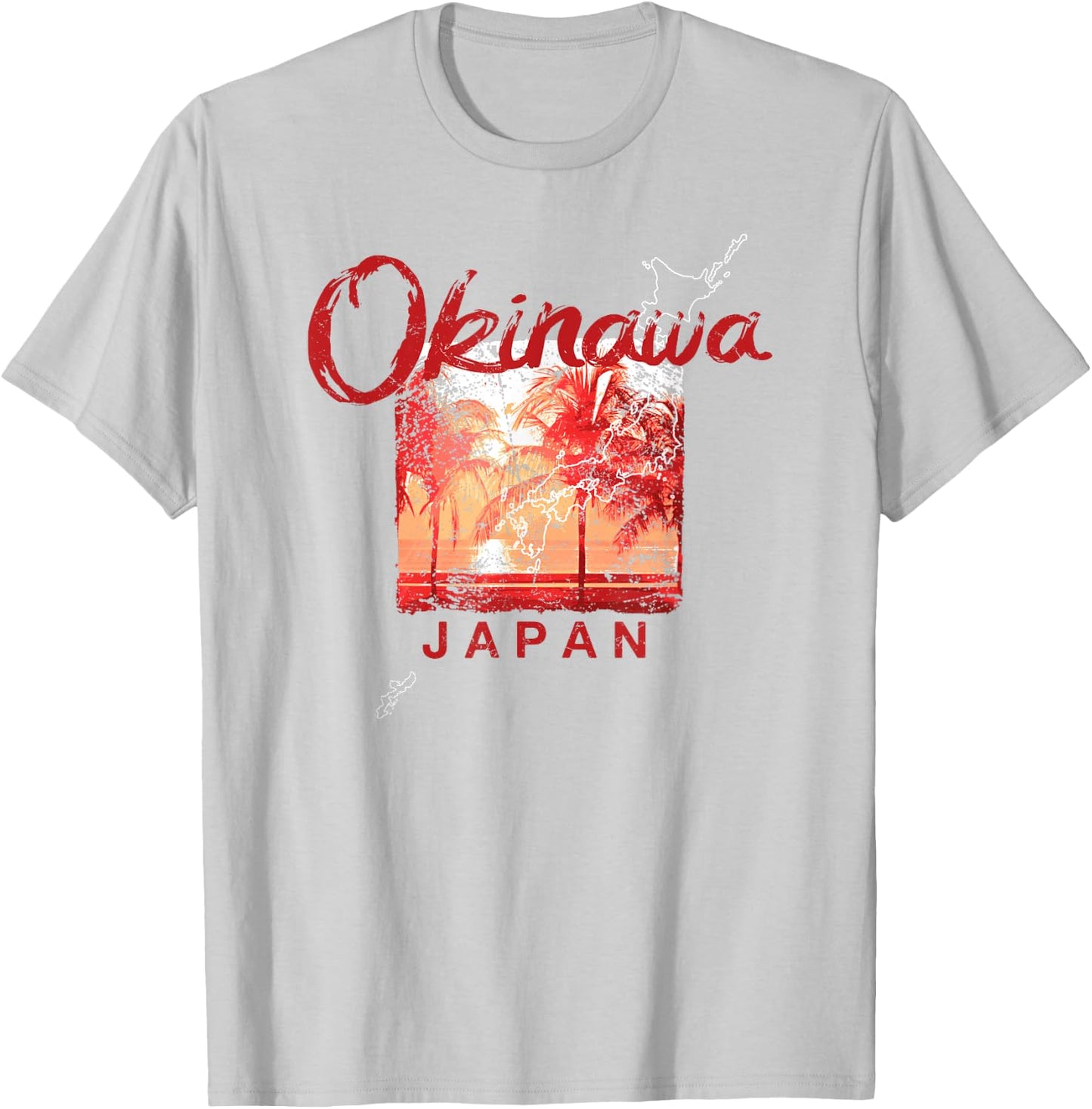 Okinawa Japan Japanese Retro Vintage Travel T-Shirt - T-Shirt | Ash