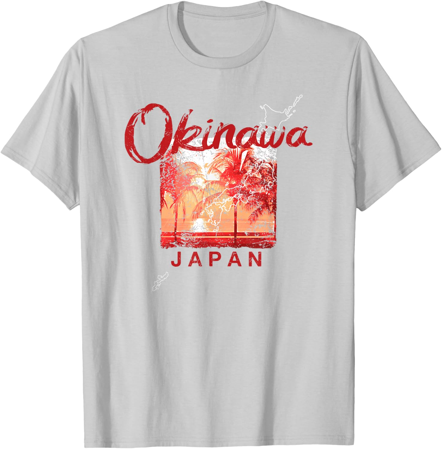 Okinawa Japan Japanese Retro Vintage Travel T-Shirt - T-Shirt | Ash