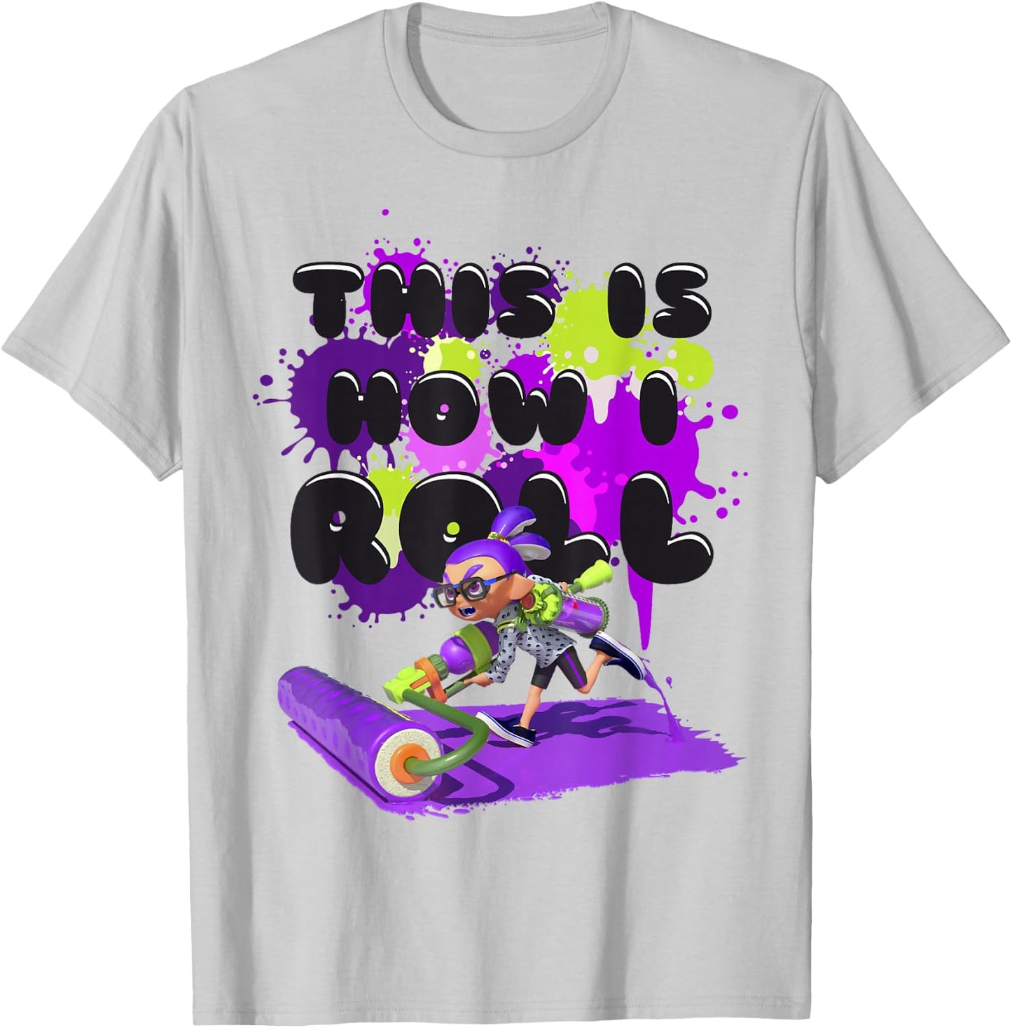 Splatoon Purple Inkling This is How I Roll T-Shirt - T-Shirt | Ash
