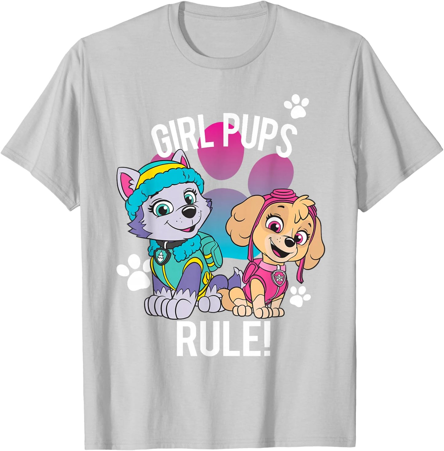 Paw Patrol Girl Pups Rule! T-Shirt - T-Shirt | Ash