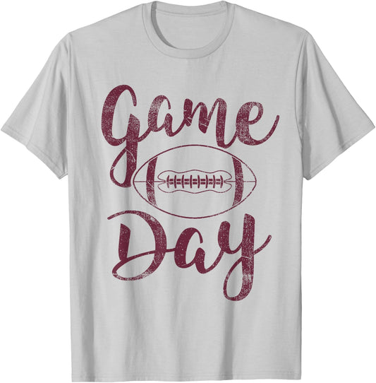 Game Day Football - Cute Football Top T-Shirt - T-Shirt | Ash