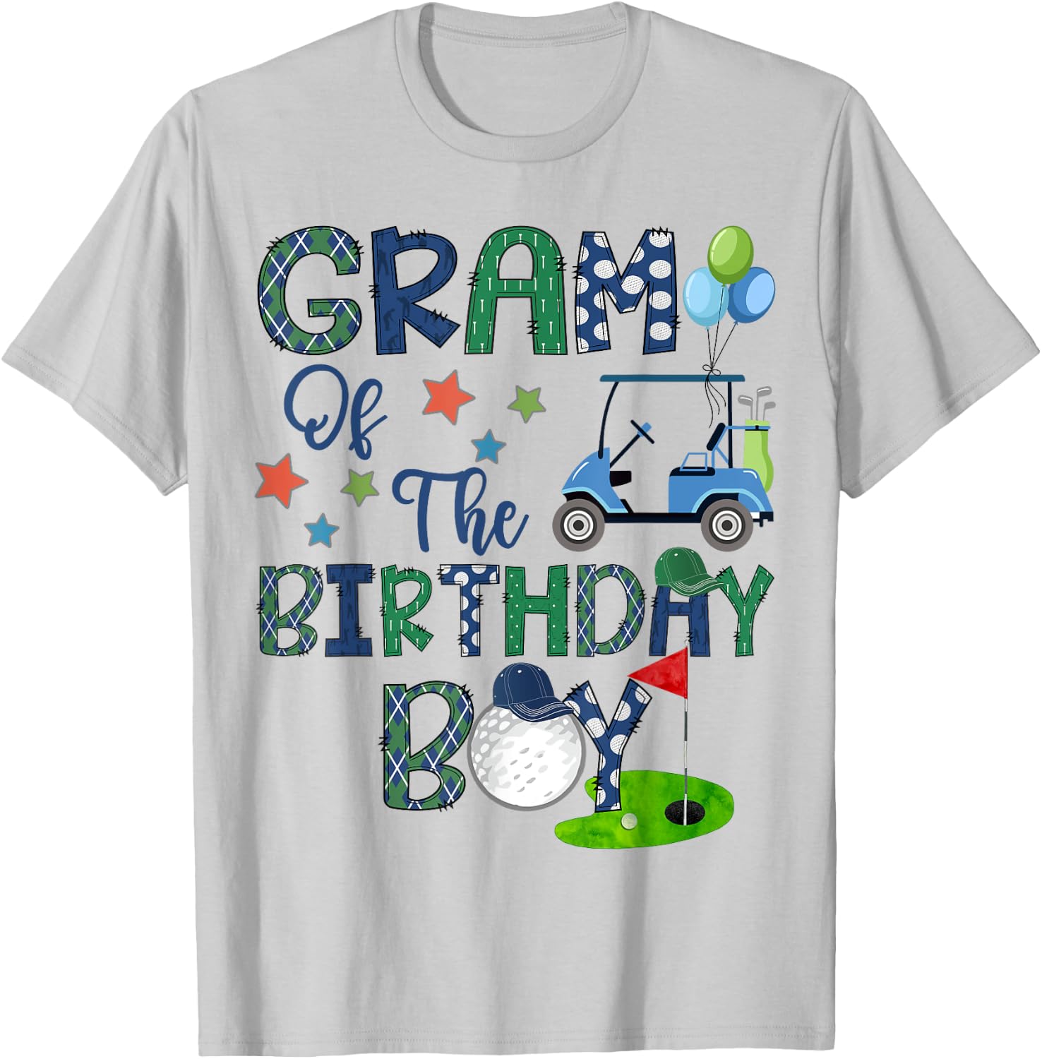 Gram Of The Birthday Boy Hole In One Golf Lover T-Shirt - T-Shirt | Ash