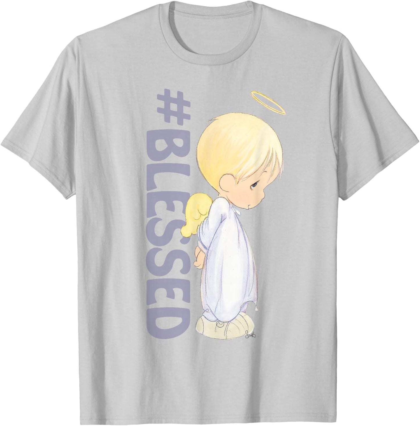 Precious Moments #Blessed T-Shirt - T-Shirt | Ash