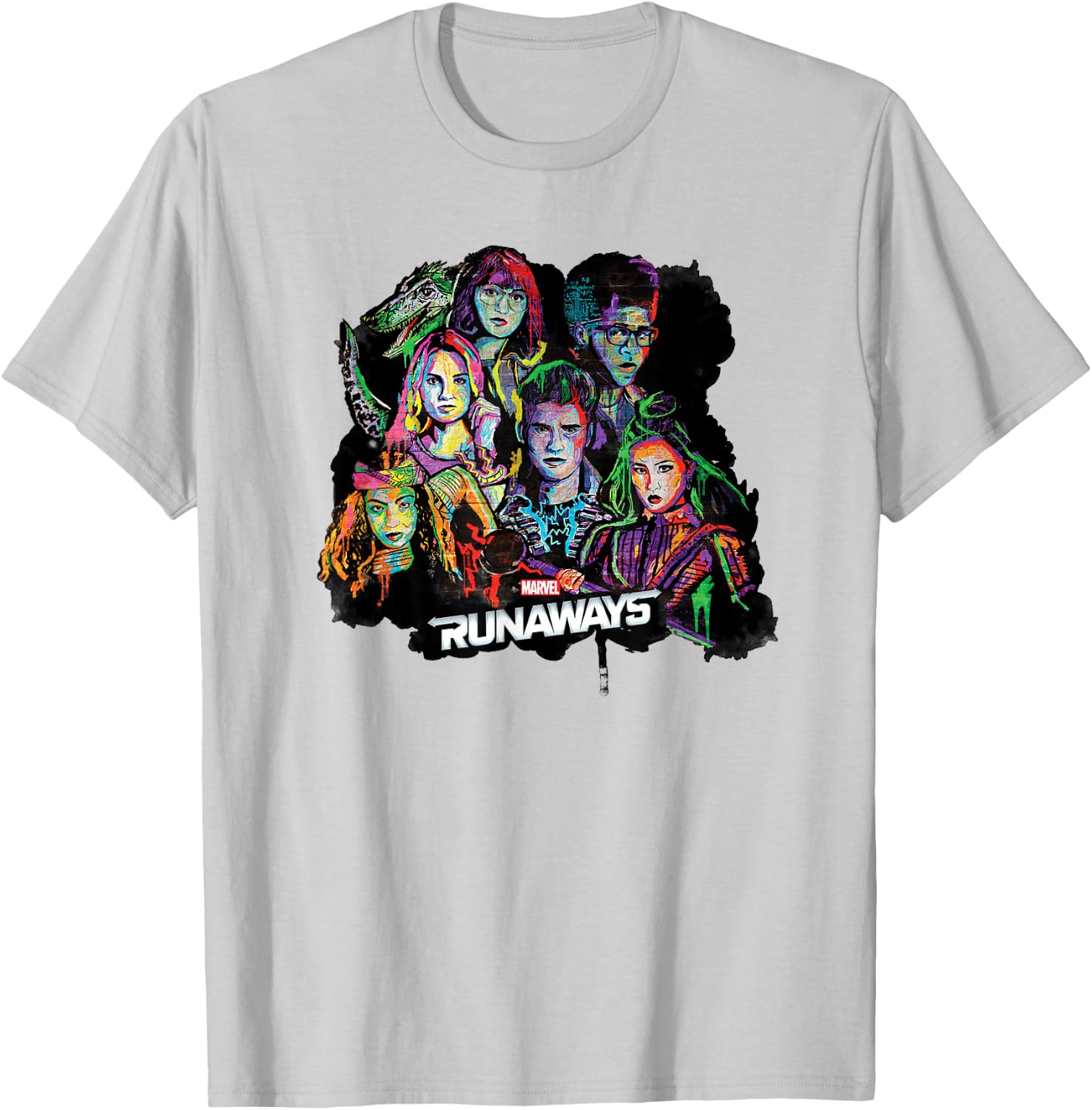 Marvel Runaways Group Shot T-Shirt - T-Shirt | Ash