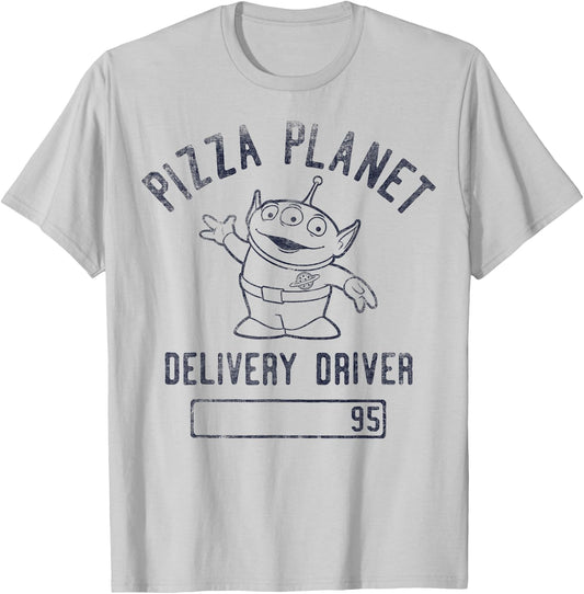 Disney Pixar Toy Story Pizza Planet Driver Alien T-Shirt - T-Shirt | Ash