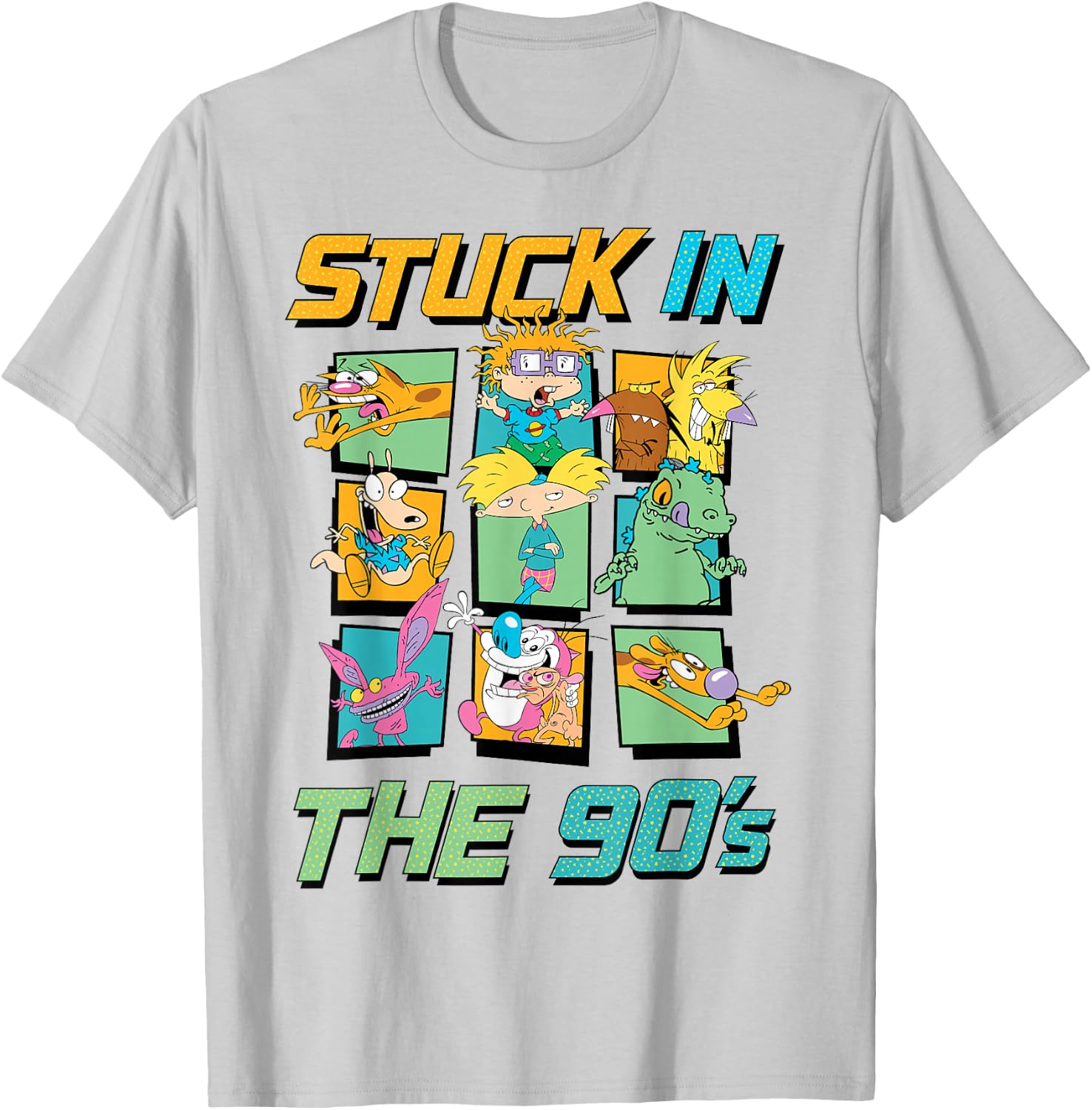 Nickelodeon Stuck in The 90s T-Shirt - T-Shirt | Ash