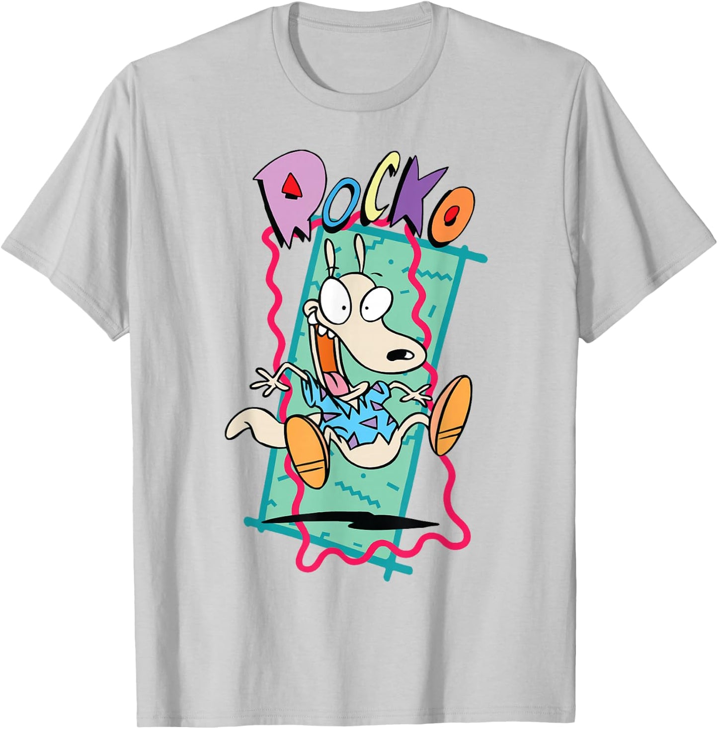 Nickelodeon Rocko's Modern Life 90's Retro T-Shirt - T-Shirt | Ash