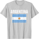 Argentinian Flag Vintage Argentina Map Country Gift T-Shirt - T-Shirt | Ash