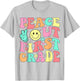 Peace Out First Grade Groovy 1st Grade Last Day of School T-Shirt - T-Shirt | Ash