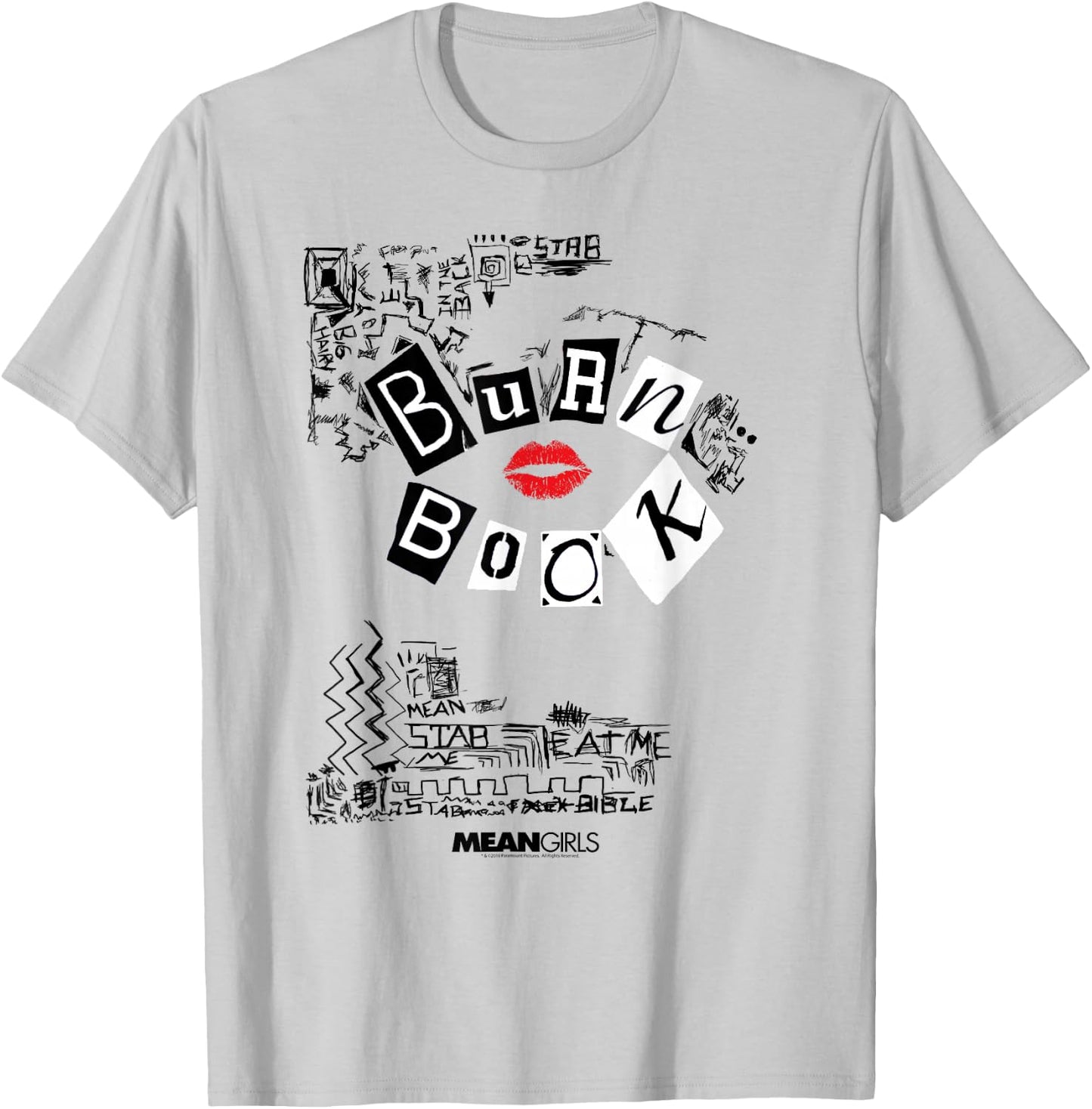Mean Girls Burn Book with Doodles Y2K Movie T-Shirt - T-Shirt | Ash