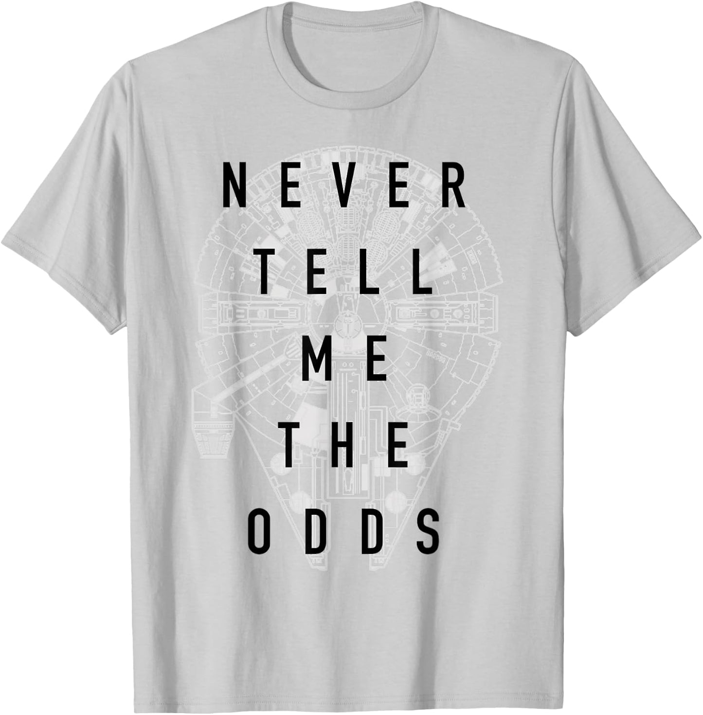 Star Wars Millennium Falcon Never Tell Me The Odds T-Shirt - T-Shirt | Ash