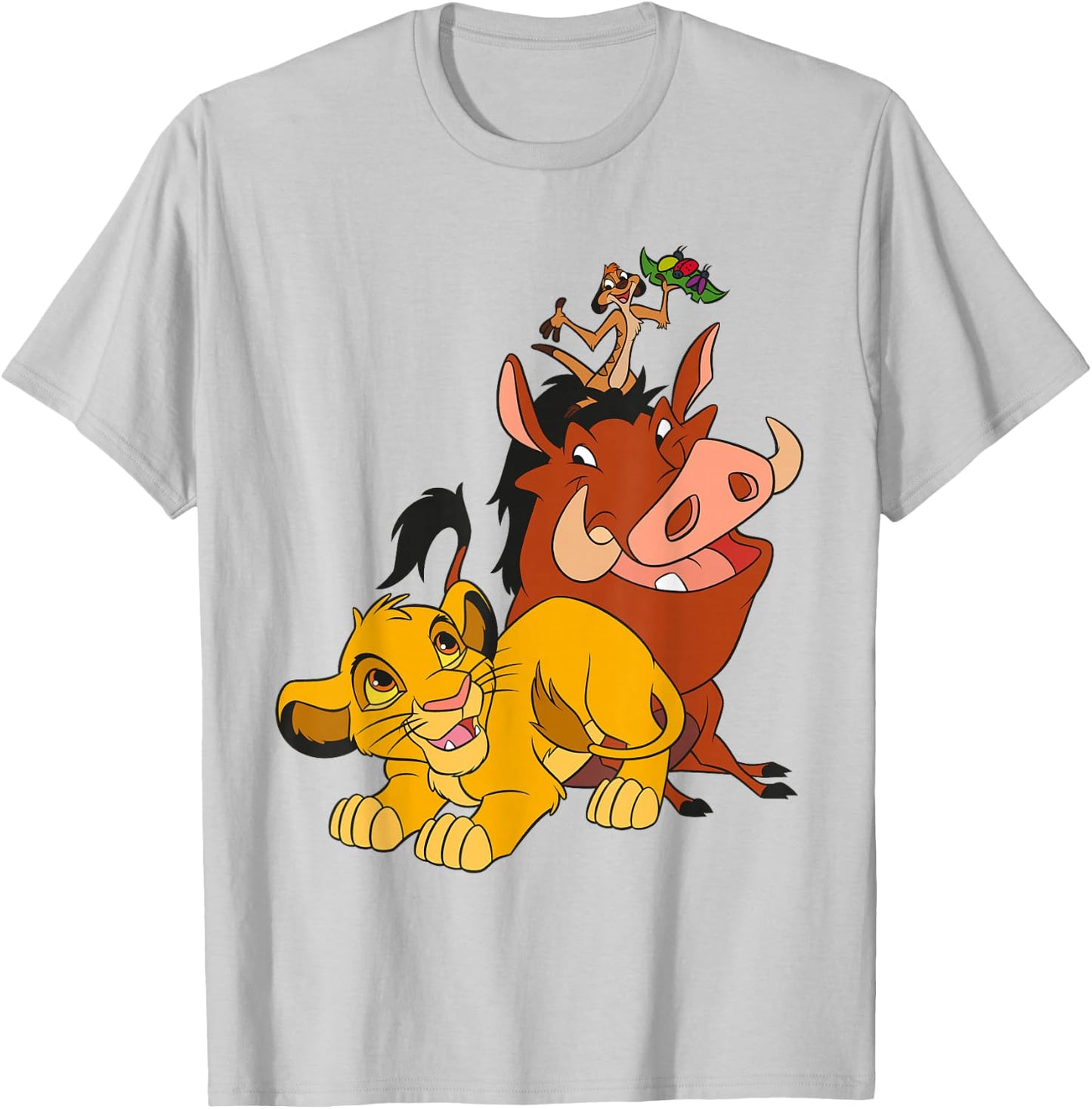 Disney The Lion King Young Simba Timon and Pumbaa T-Shirt - T-Shirt | Ash
