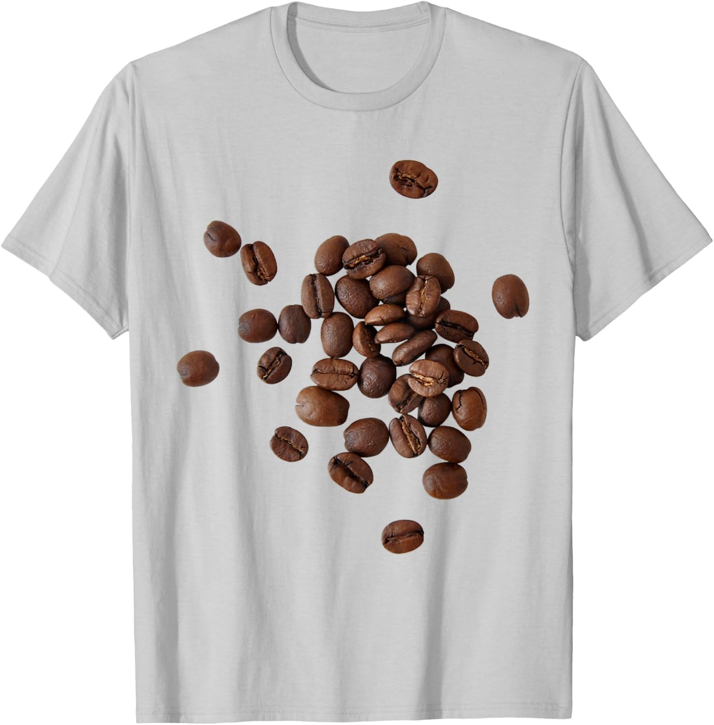 Coffee Beans Whole Bean Coffee Cafe Spilled Halloween T-Shirt - T-Shirt | Ash