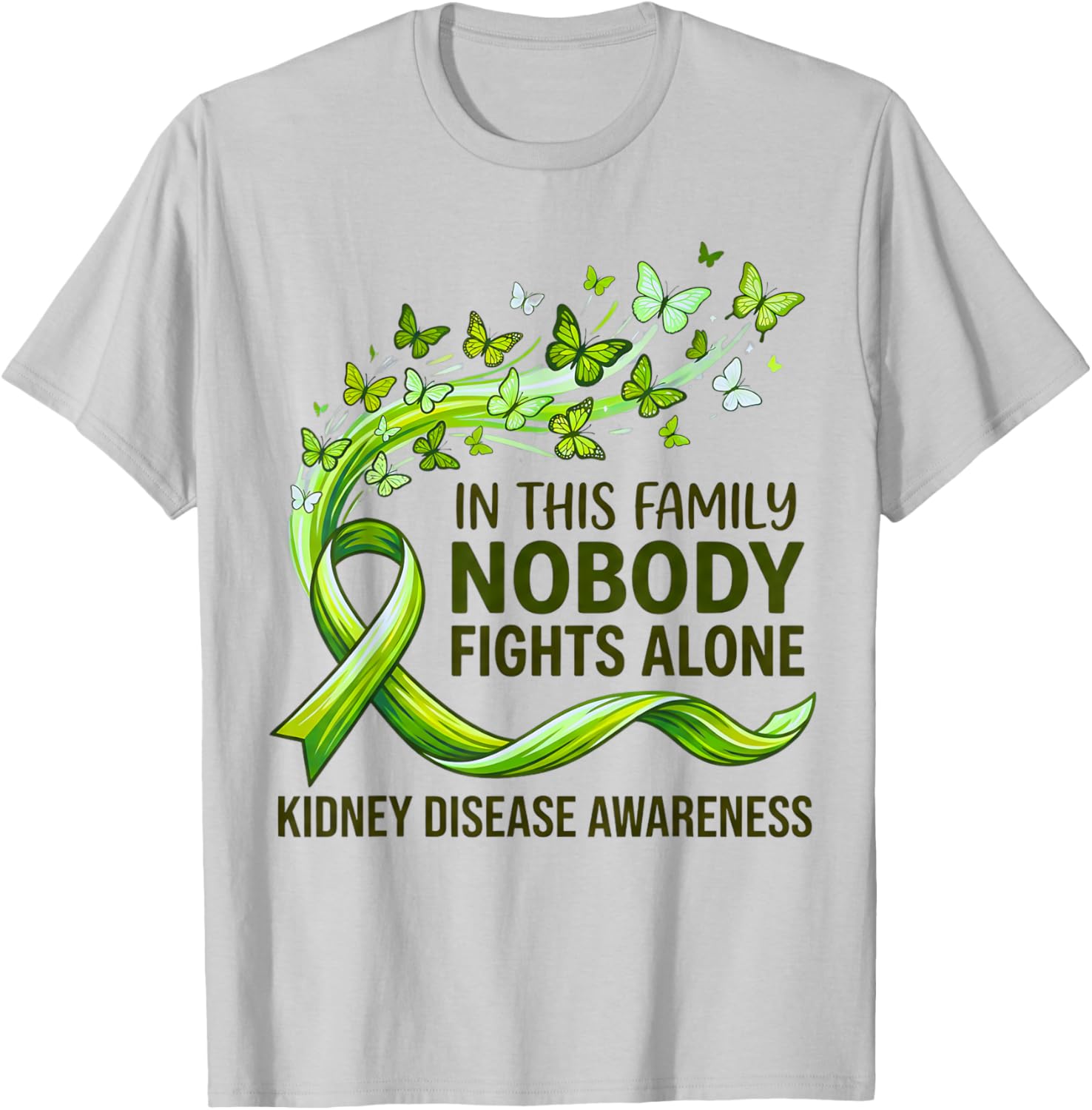 in This Family No Fighting Alone Kidney Disease Awareness T-Shirt - T-Shirt | Ash