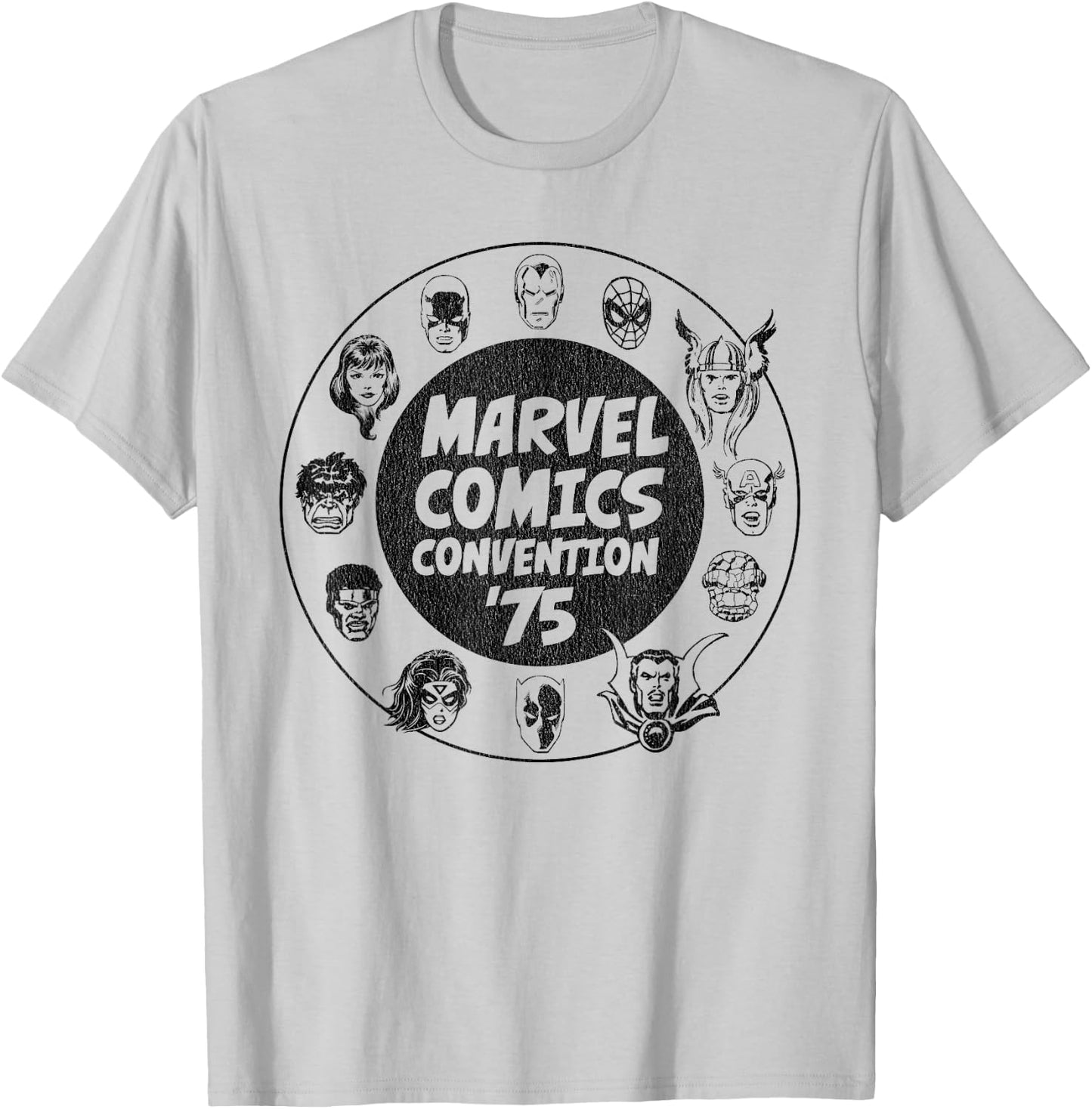 Marvel Comics Convention 75 Monochromatic Vintage T-Shirt - T-Shirt | Ash