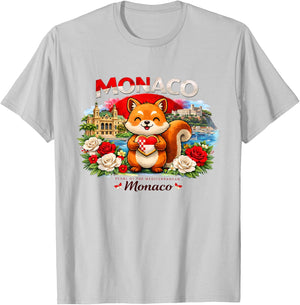 Monaco , Monaco Flag Map Graphic for Monaco Kids T-Shirt - T-Shirt | Ash