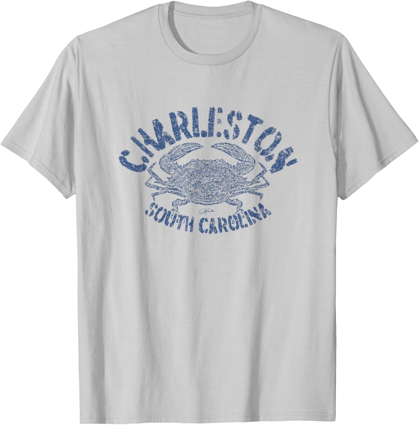 JCombs: Charleston, SC, Blue Crab T-Shirt - T-Shirt | Ash