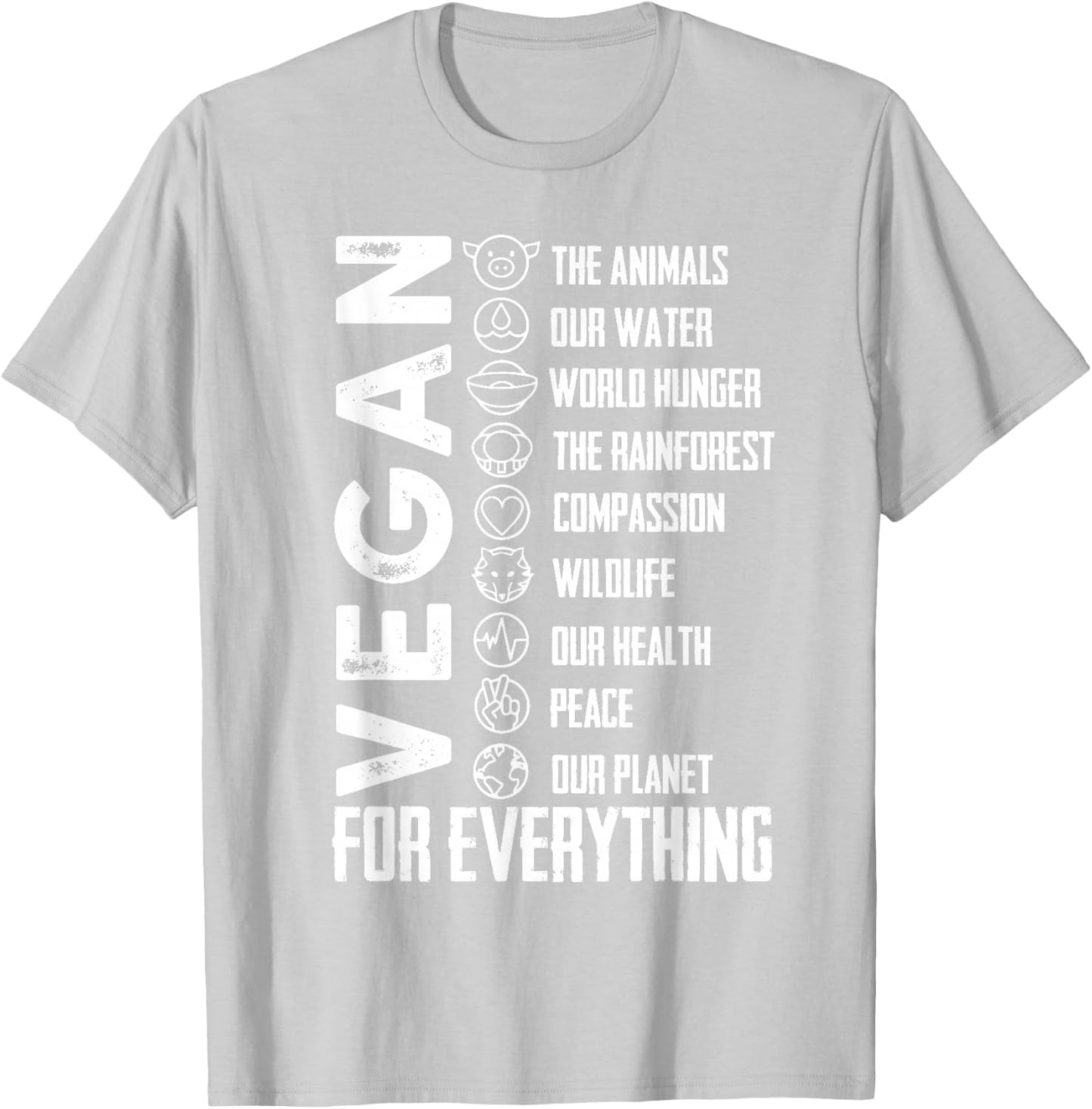 Vegan for Everything T Shirt Planet/Earth Day, Save The Bees T-Shirt - T-Shirt | Ash