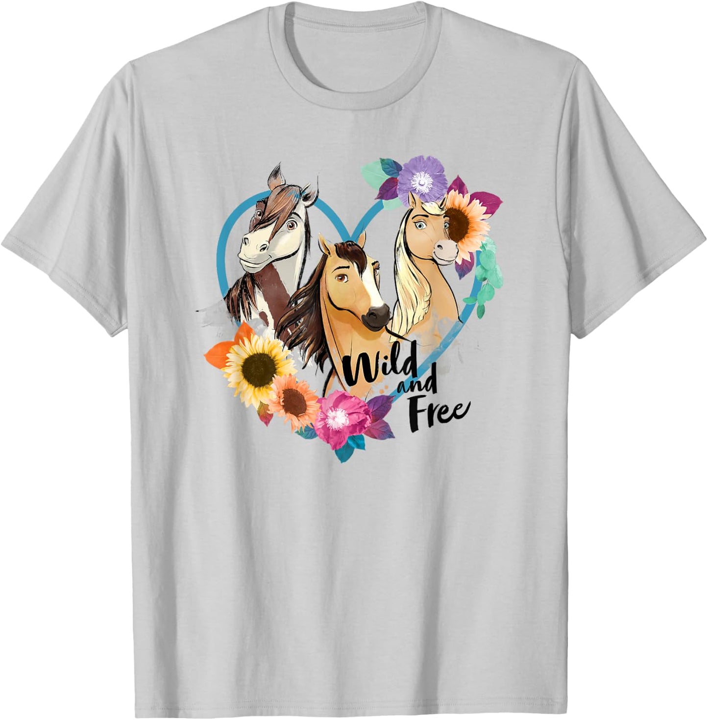 Spirit Riding Free Wild and Free T-Shirt - T-Shirt | Ash