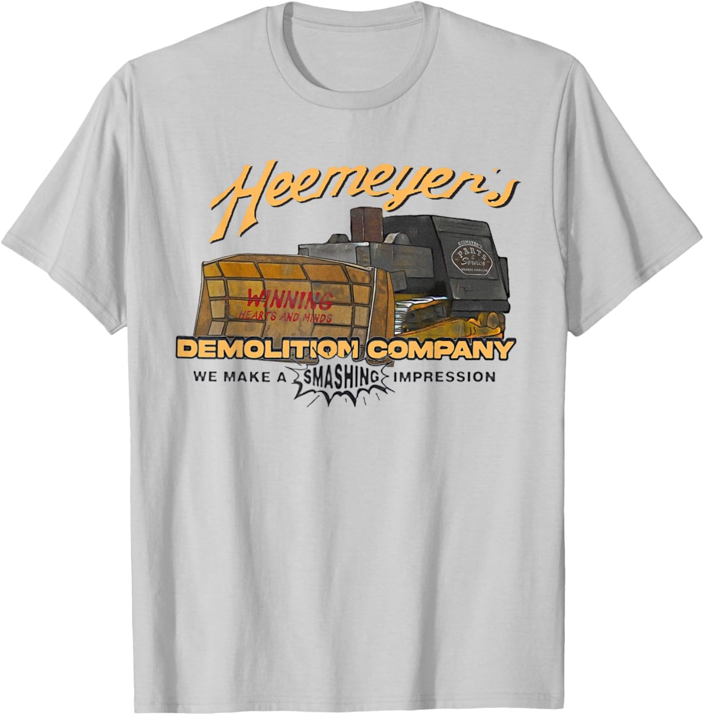 Heemeyer Modified Dozer Tread Demolition T-Shirt - T-Shirt | Ash
