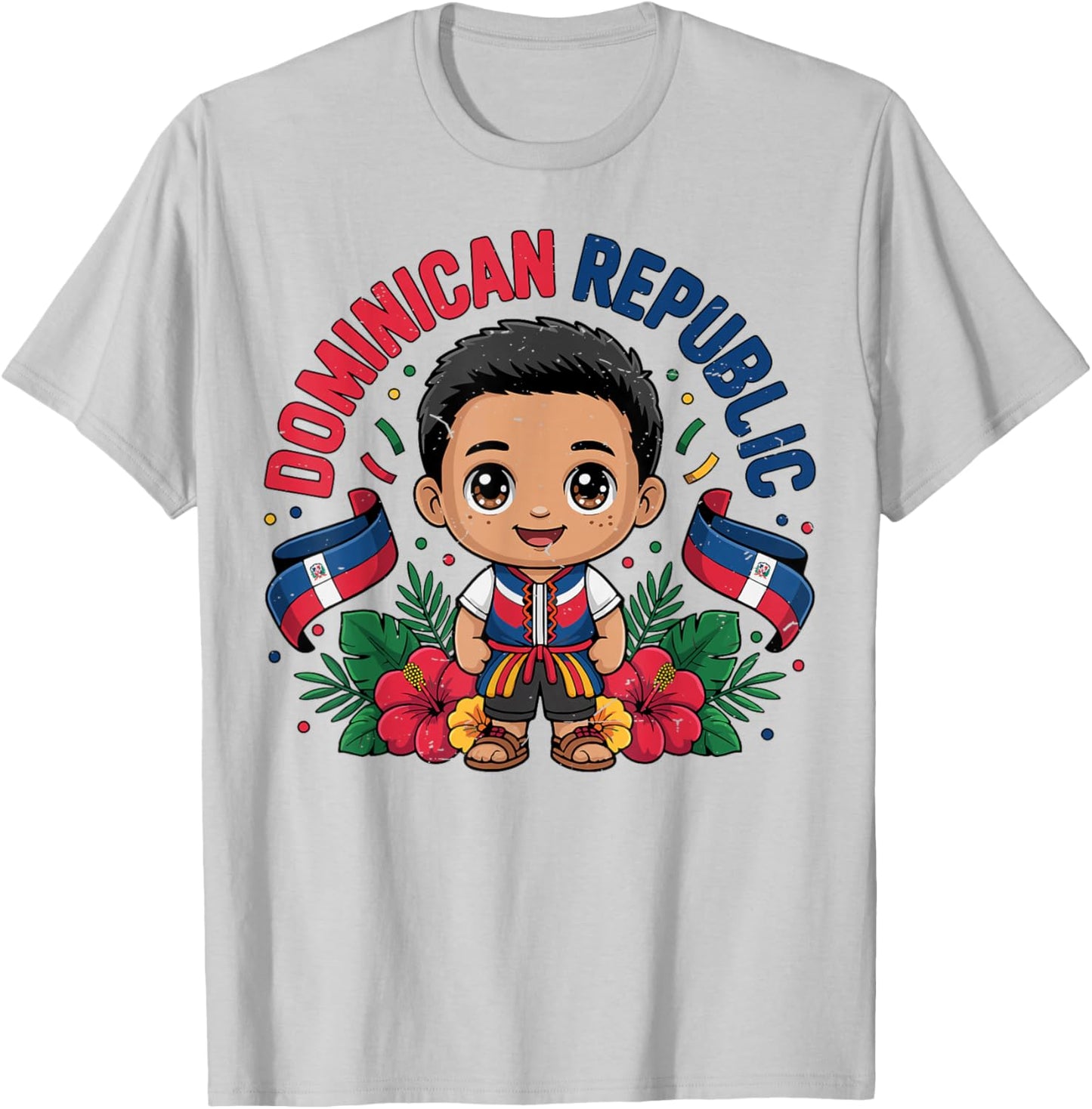 White Dominican Republic Toddler Boy Republica Dominicana T-Shirt - T-Shirt | Ash