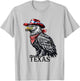 Texas Eagle American Patriotic Cowboy Hat Western Graphic T-Shirt - T-Shirt | Ash