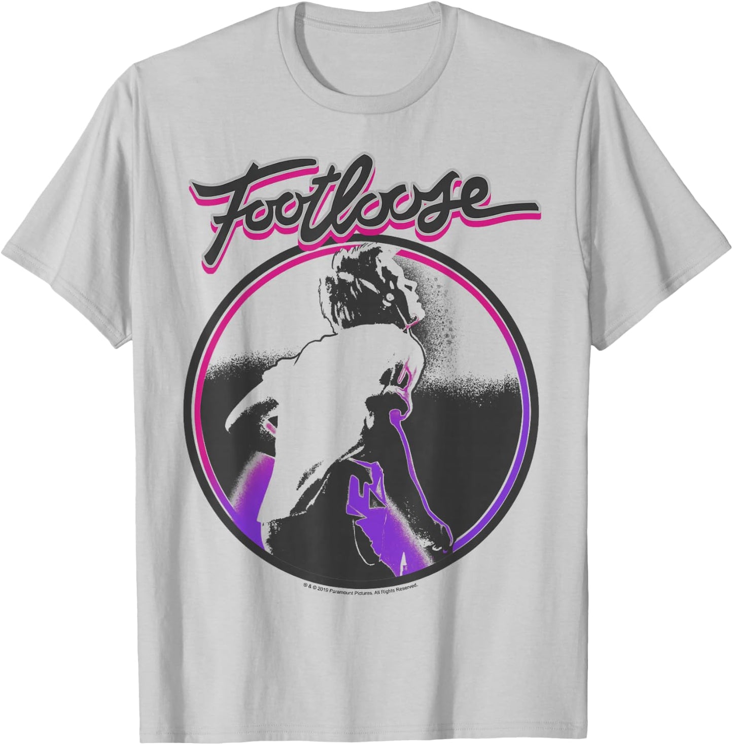 Footloose Ren McCormack Circle Portrait Title Logo T-Shirt - T-Shirt | Ash