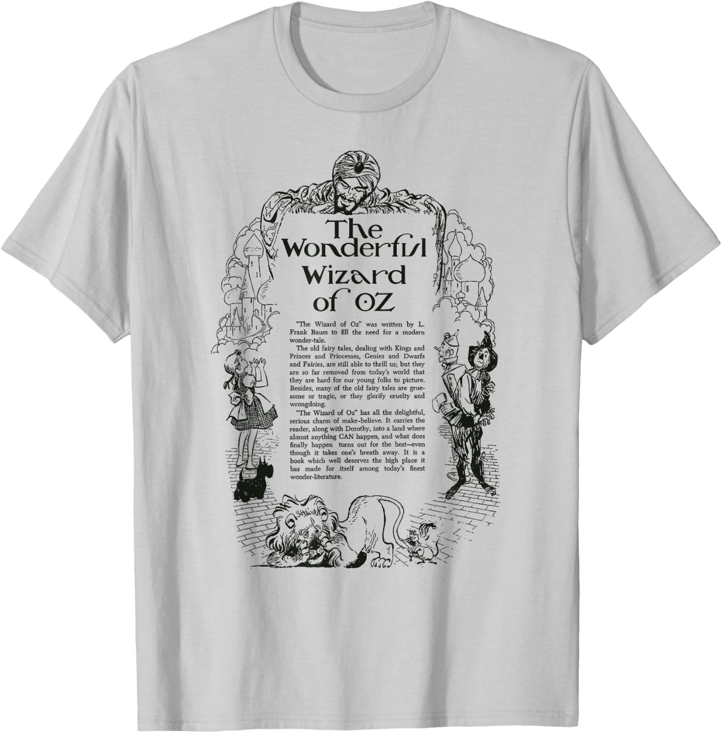 Oz Book Dorothy Toto Lion Scarecrow Oz Tin Man Wizard of OZ T-Shirt - T-Shirt | Ash