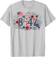 8647 Floral Resist 86 47 Patriotic 4th of July USA Flag T-Shirt - T-Shirt | Ash