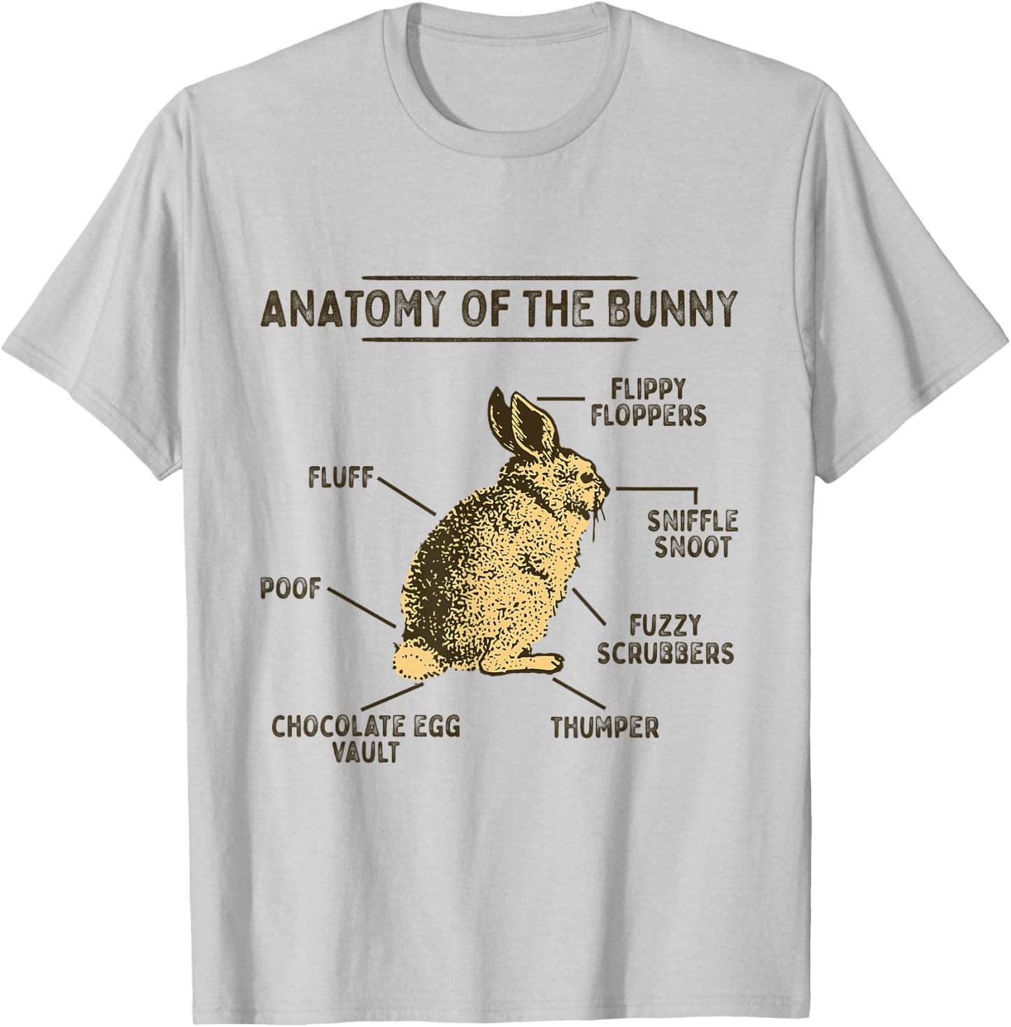 Anatomy Of The Bunny Rabbit Easter Lover Shirt T-Shirt - T-Shirt | Ash