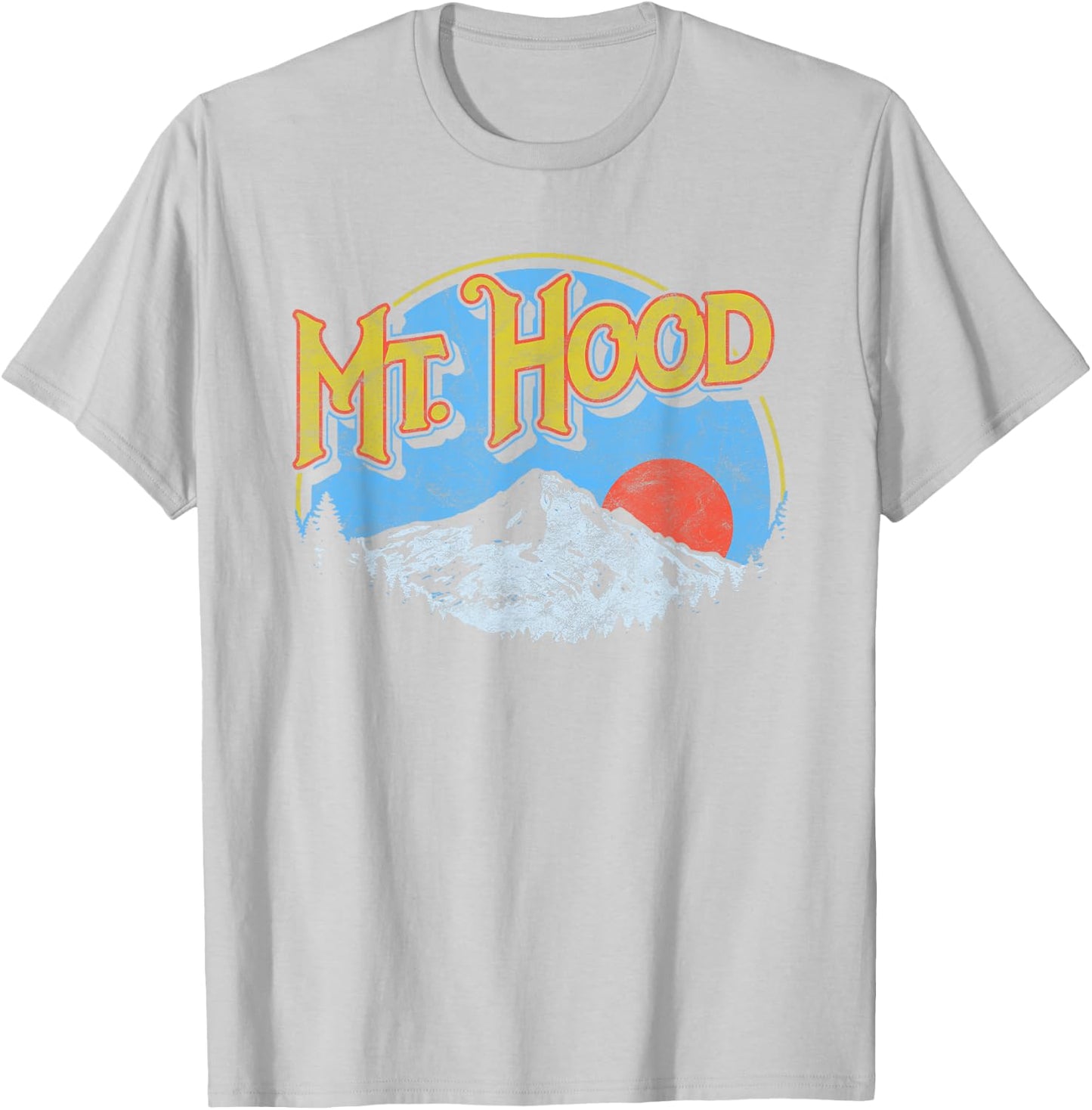 Vintage Mt Hood Oregon Nature & Outdoors Retro Graphic Shirt T-Shirt - T-Shirt | Ash