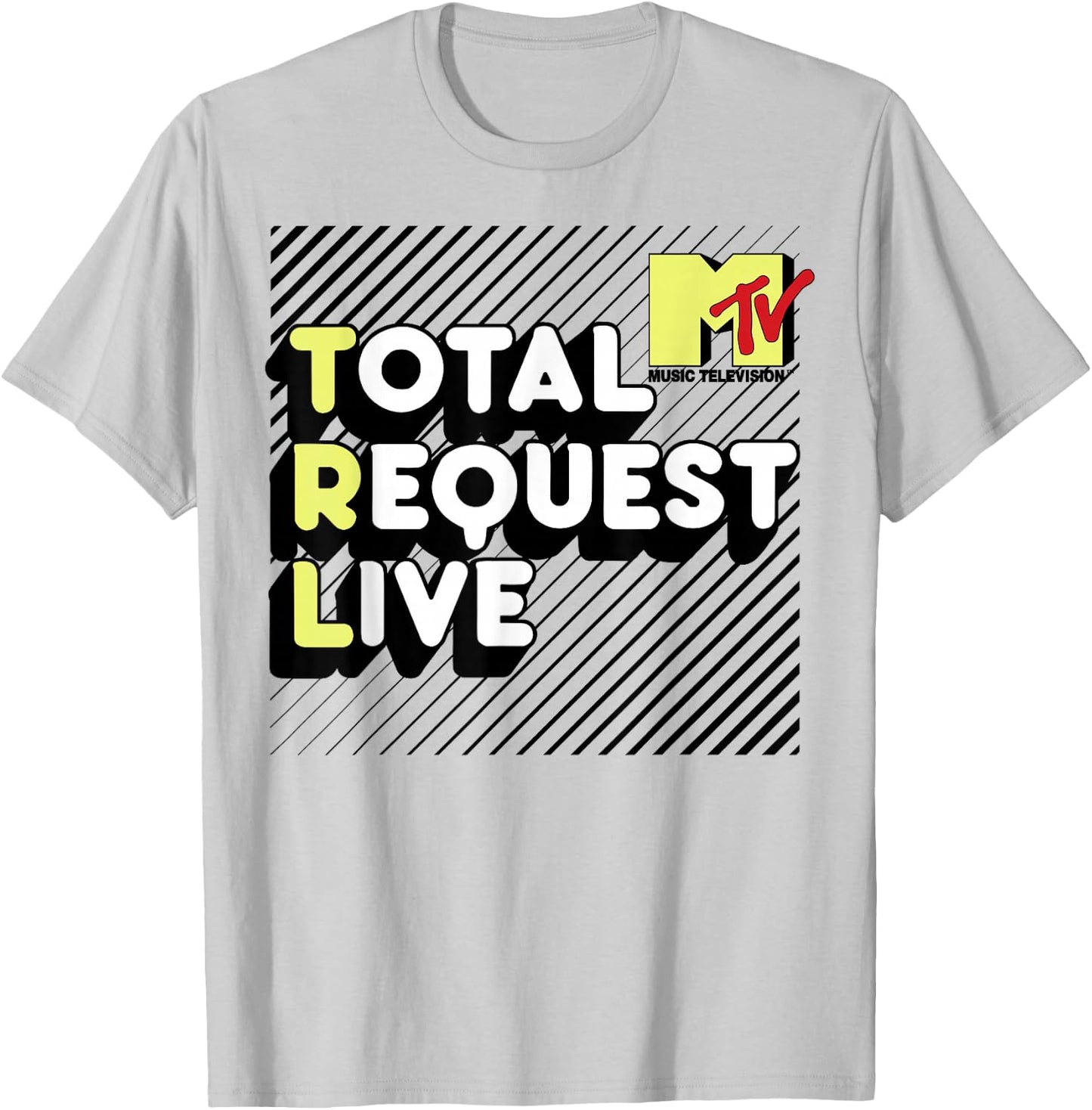 MTV Total Request Live Bubble Letters Graphic T-Shirt - T-Shirt | Ash