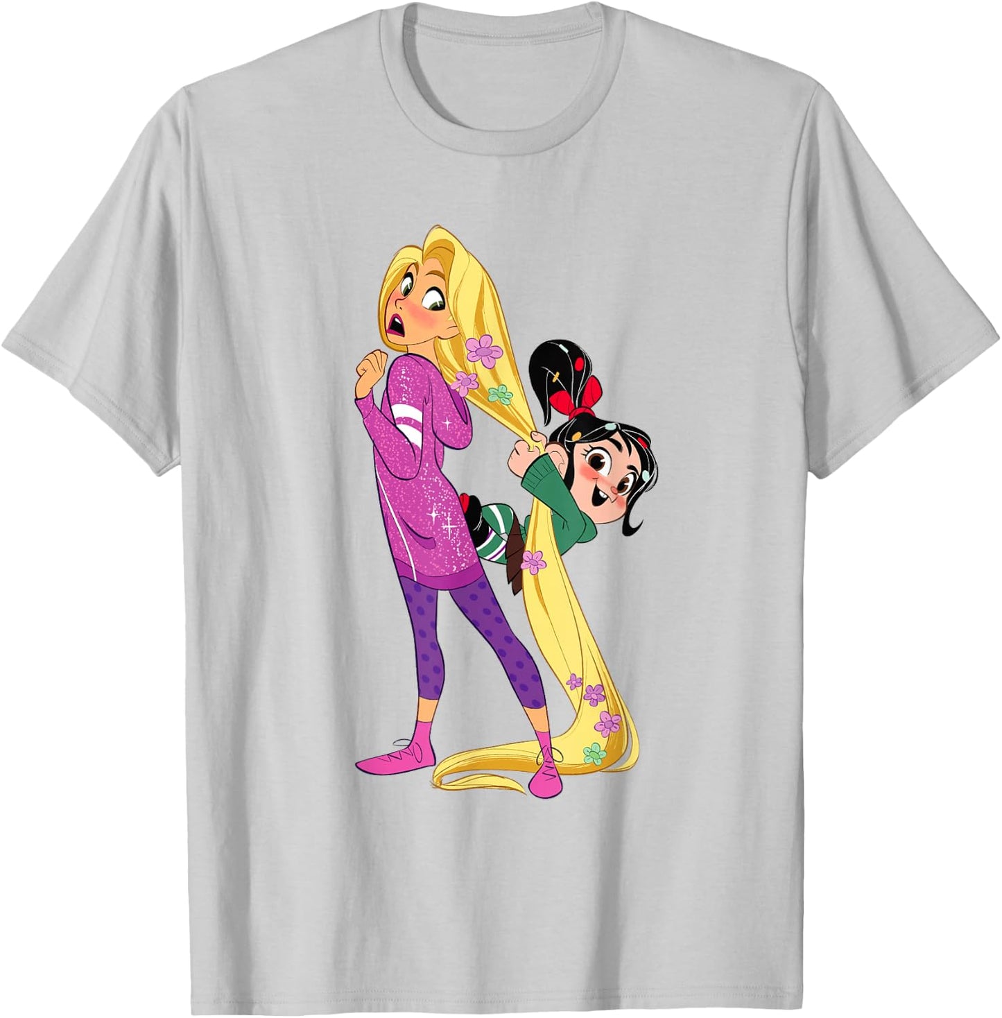 Disney Ralph Breaks The Internet Rapunzel Vanellope T-Shirt - T-Shirt | Ash