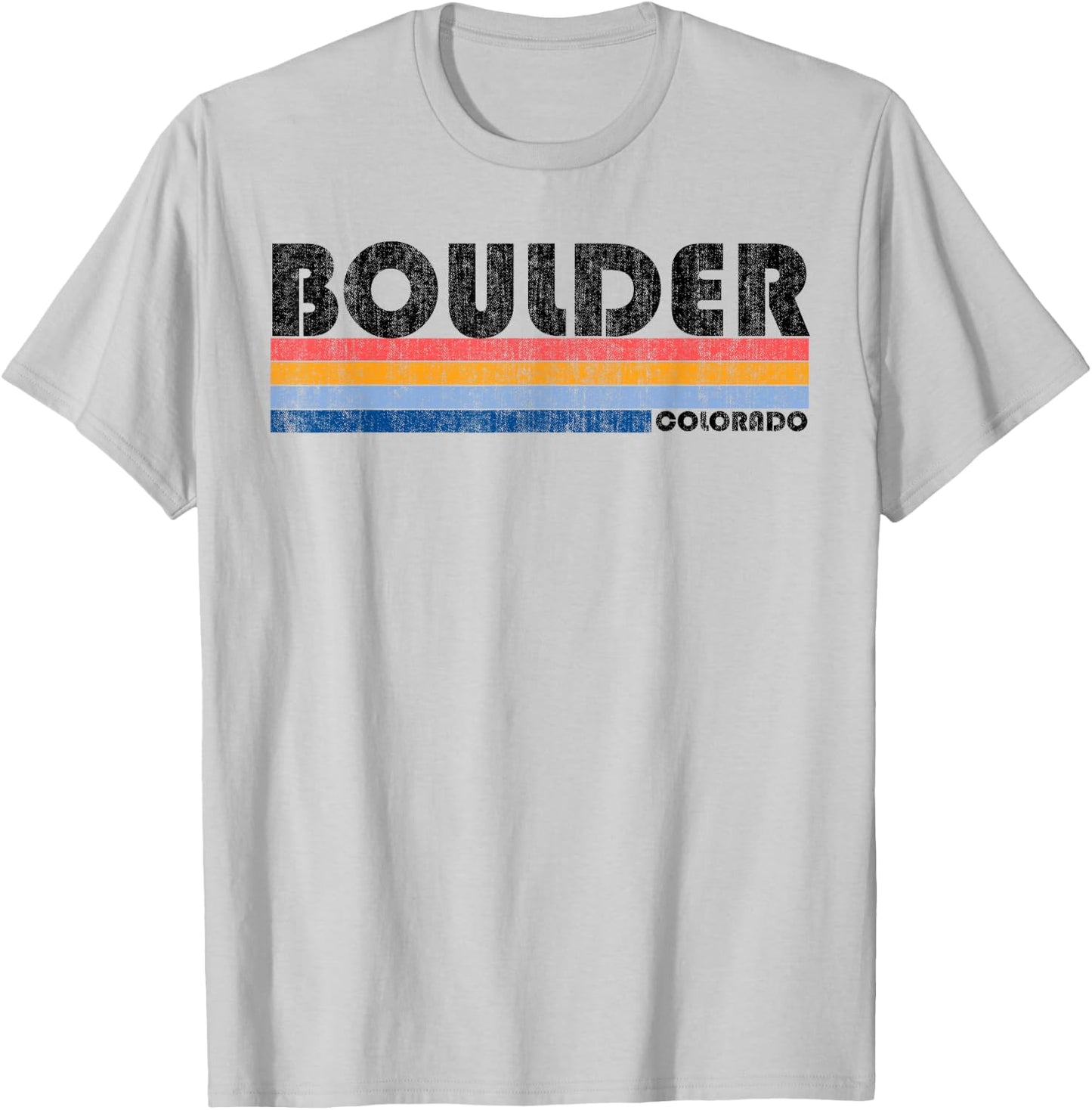 Vintage 1980s Style Boulder, CO T-Shirt - T-Shirt | Ash