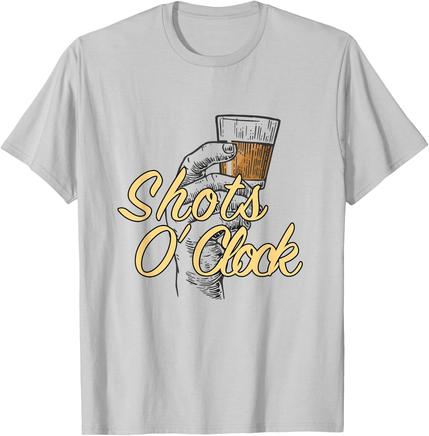 Shots O' Clock T-Shirt - T-Shirt | Ash