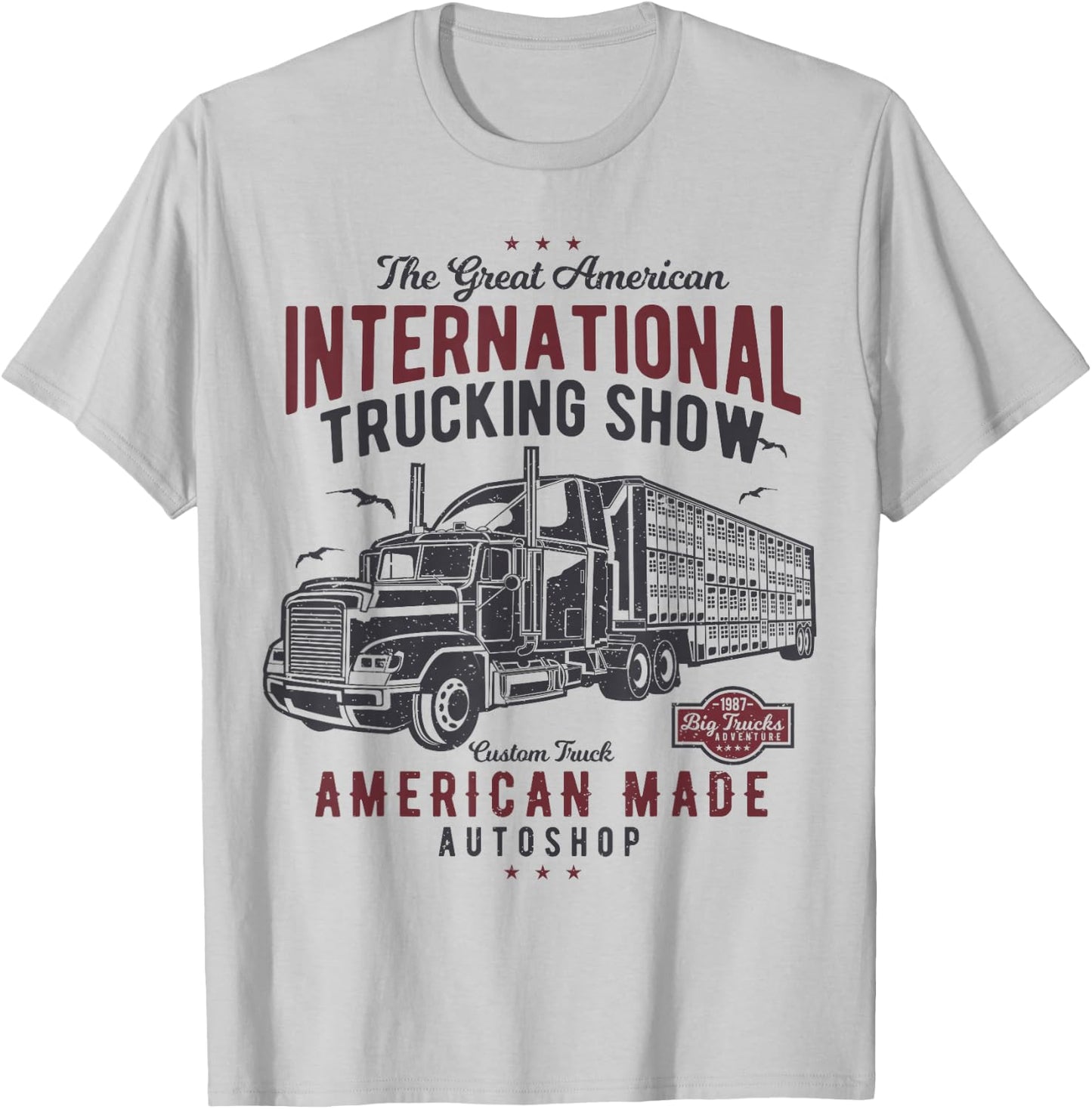 Big Truck Semi (shirt for truck driver) T-Shirt - T-Shirt | Ash