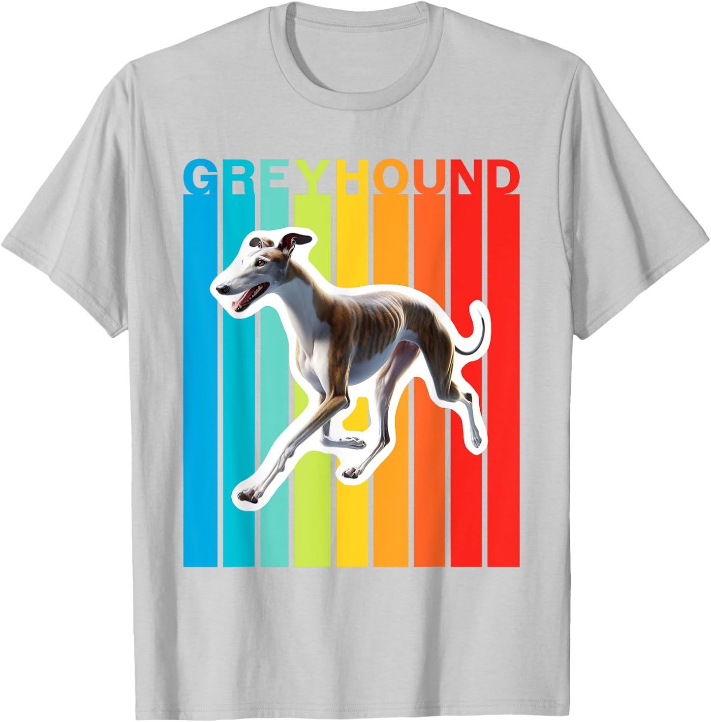 Colorful Greyhound T-Shirt - T-Shirt | Ash
