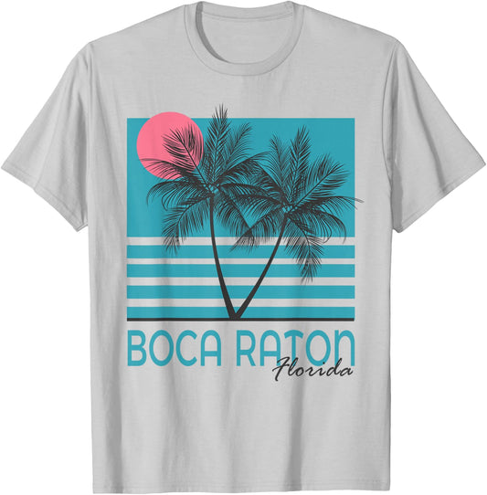 Boca Raton FL T Shirt Vintage Florida Souvenirs T-Shirt - T-Shirt | Ash