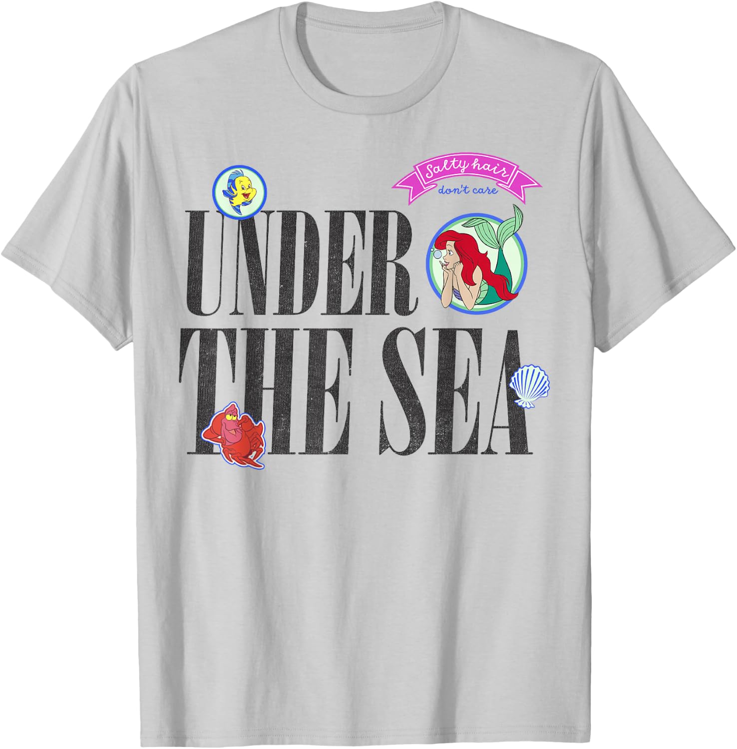 Disney The Little Mermaid Ariel Under The Sea T-Shirt - T-Shirt | Ash