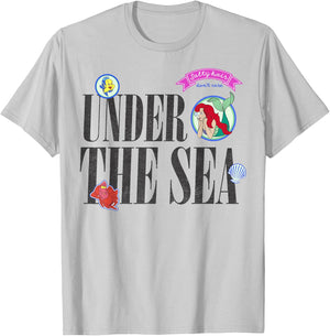 Disney The Little Mermaid Ariel Under The Sea T-Shirt - T-Shirt | Ash