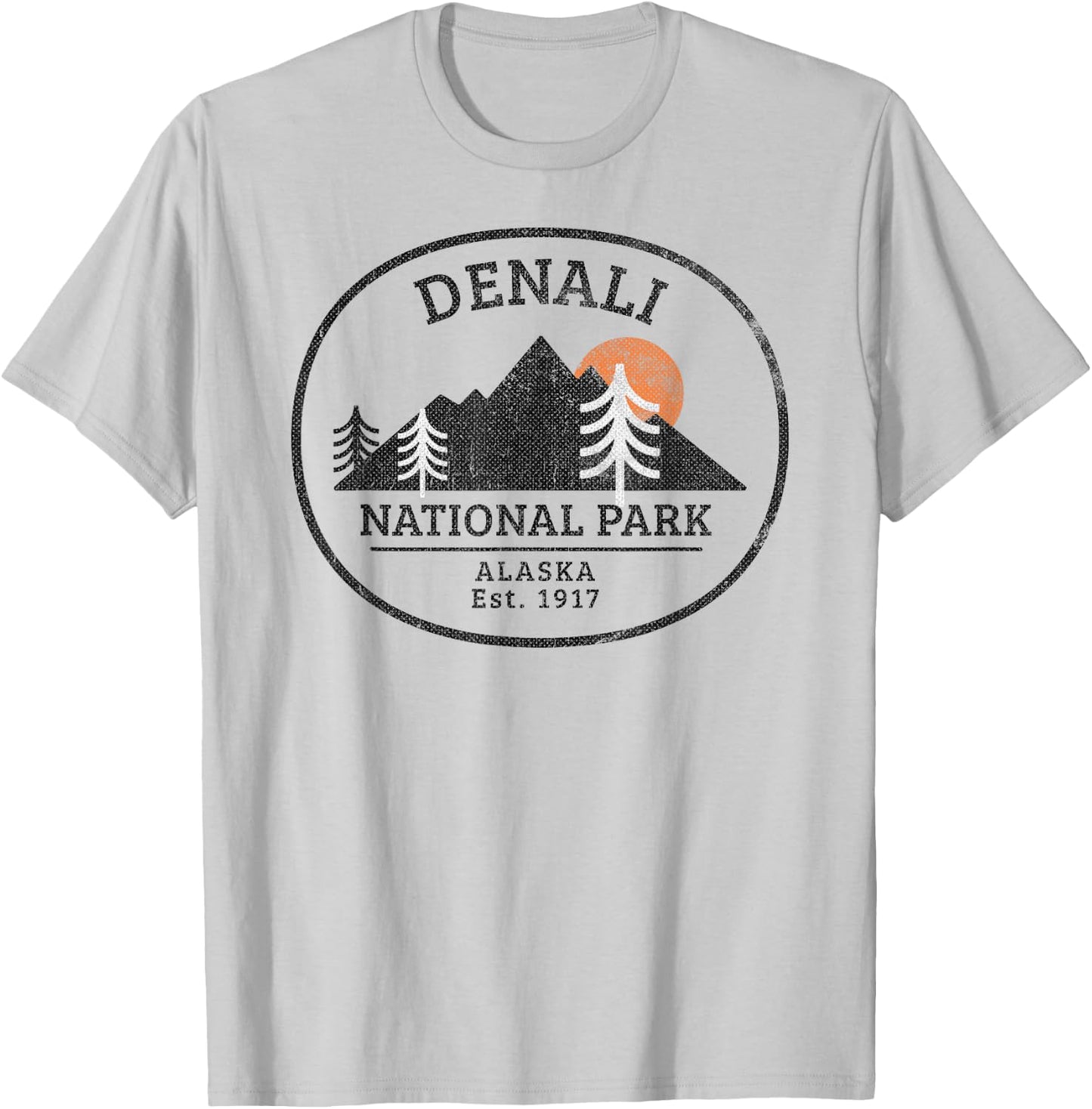Vintage Denali National Park Alaska T-Shirt - T-Shirt | Ash