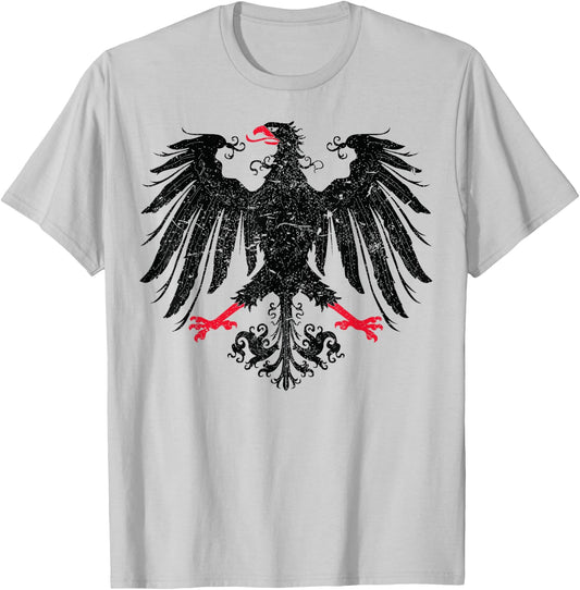 German Oktoberfest Eagle Coat of Arms Heraldry T-Shirt - T-Shirt | Ash