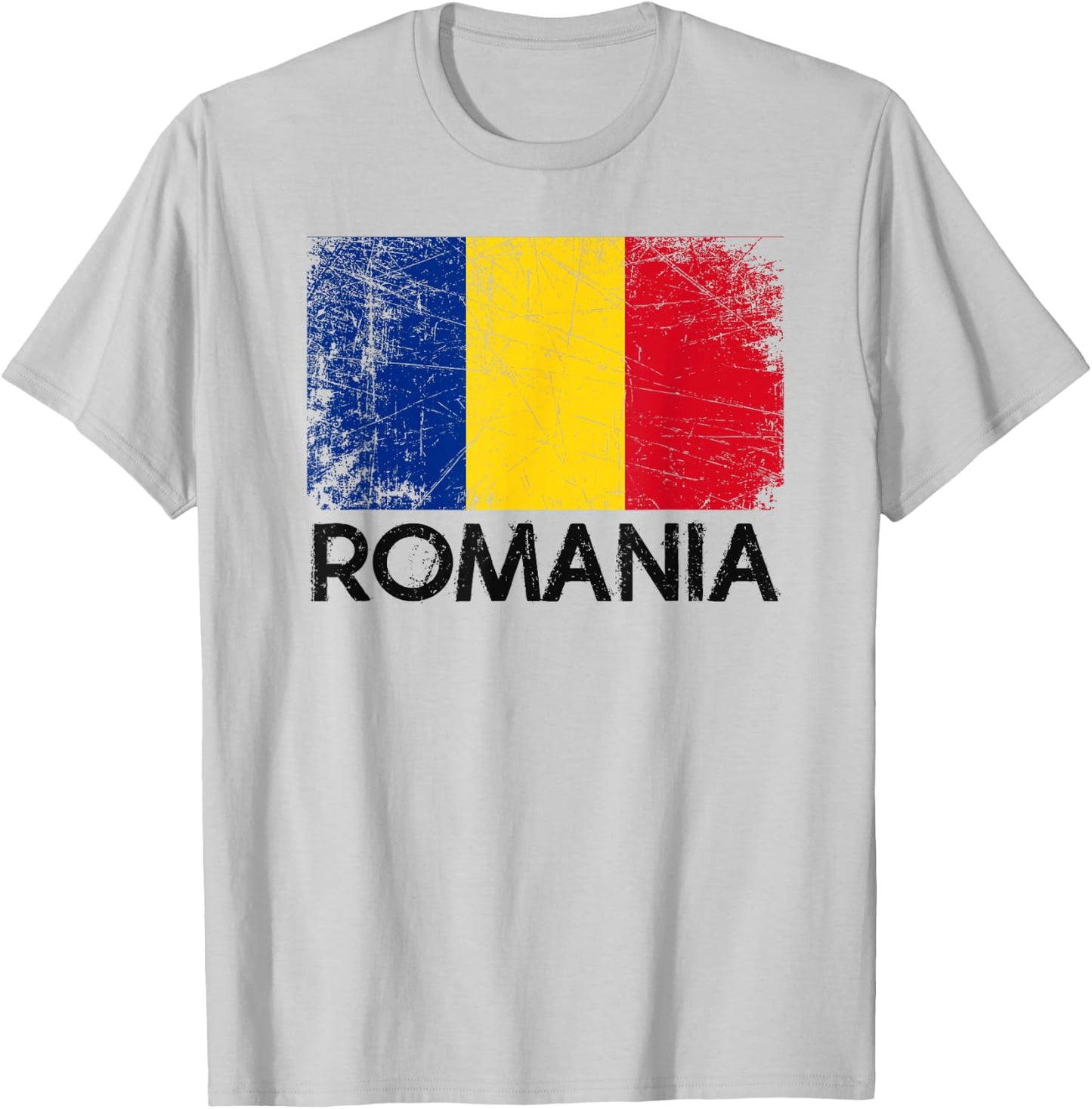 Romanian Flag | Vintage Made In Romania Gift T-Shirt - T-Shirt | Ash