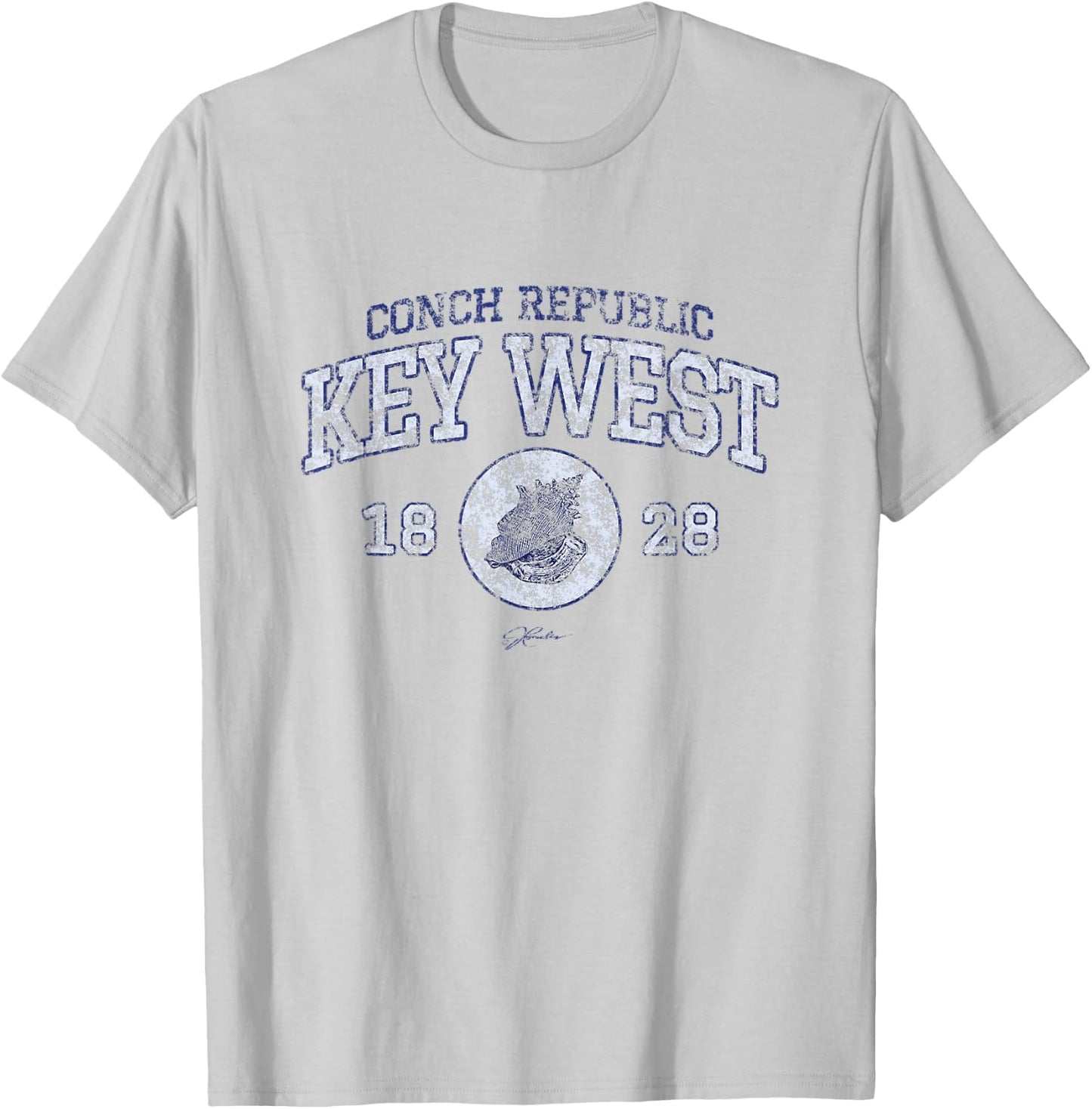 JCombs: Key West, Conch Republic, 1828 T-Shirt - T-Shirt | Ash
