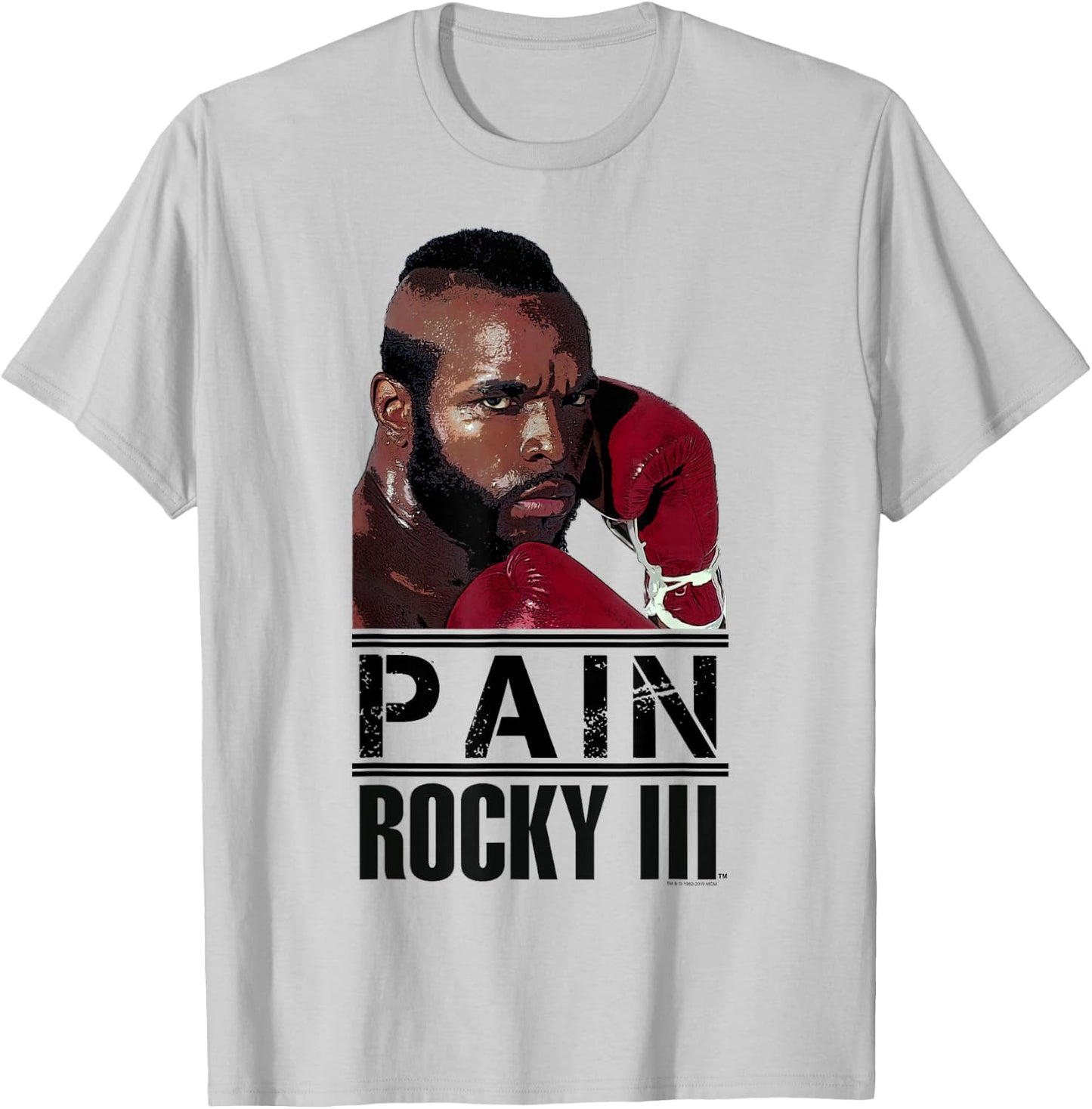 Rocky 3 Clubber Lang Pain Portrait Logo T-Shirt - T-Shirt | Ash