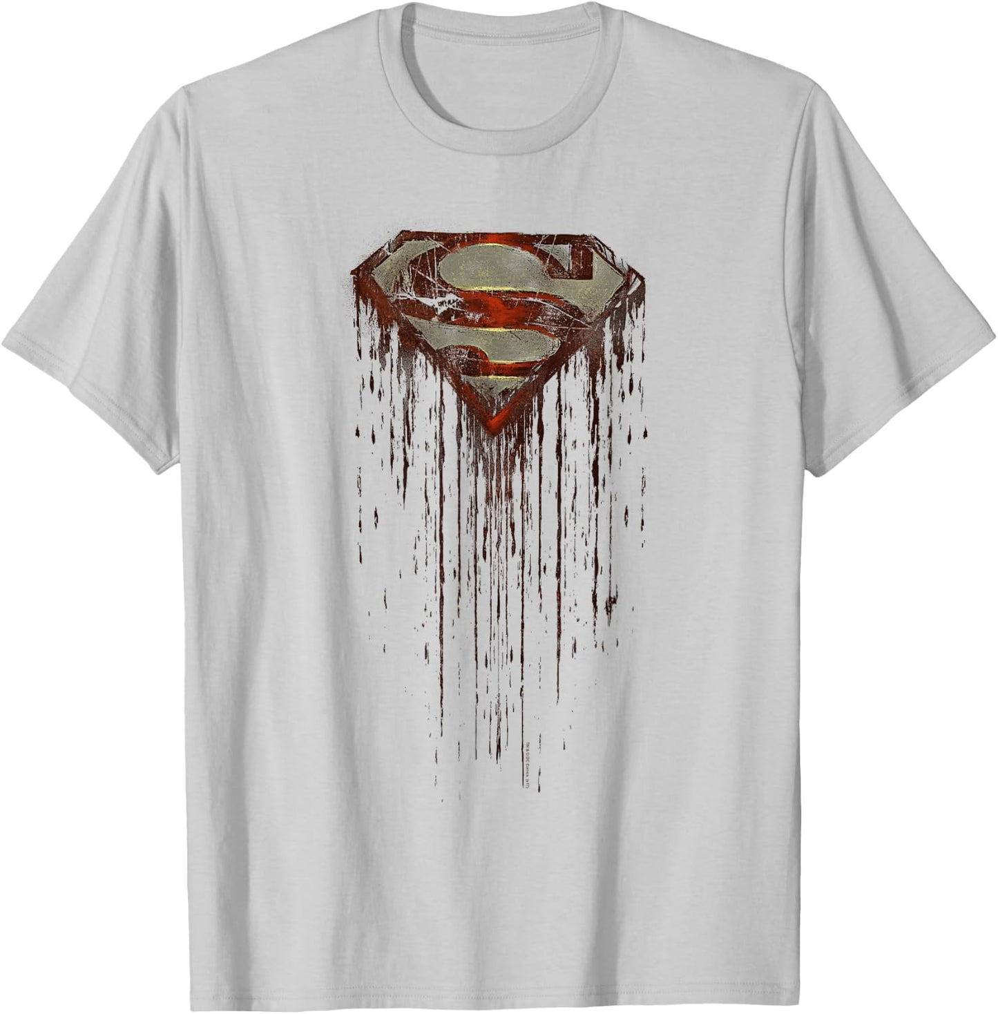 Superman Shield Drip T-Shirt - T-Shirt | Ash