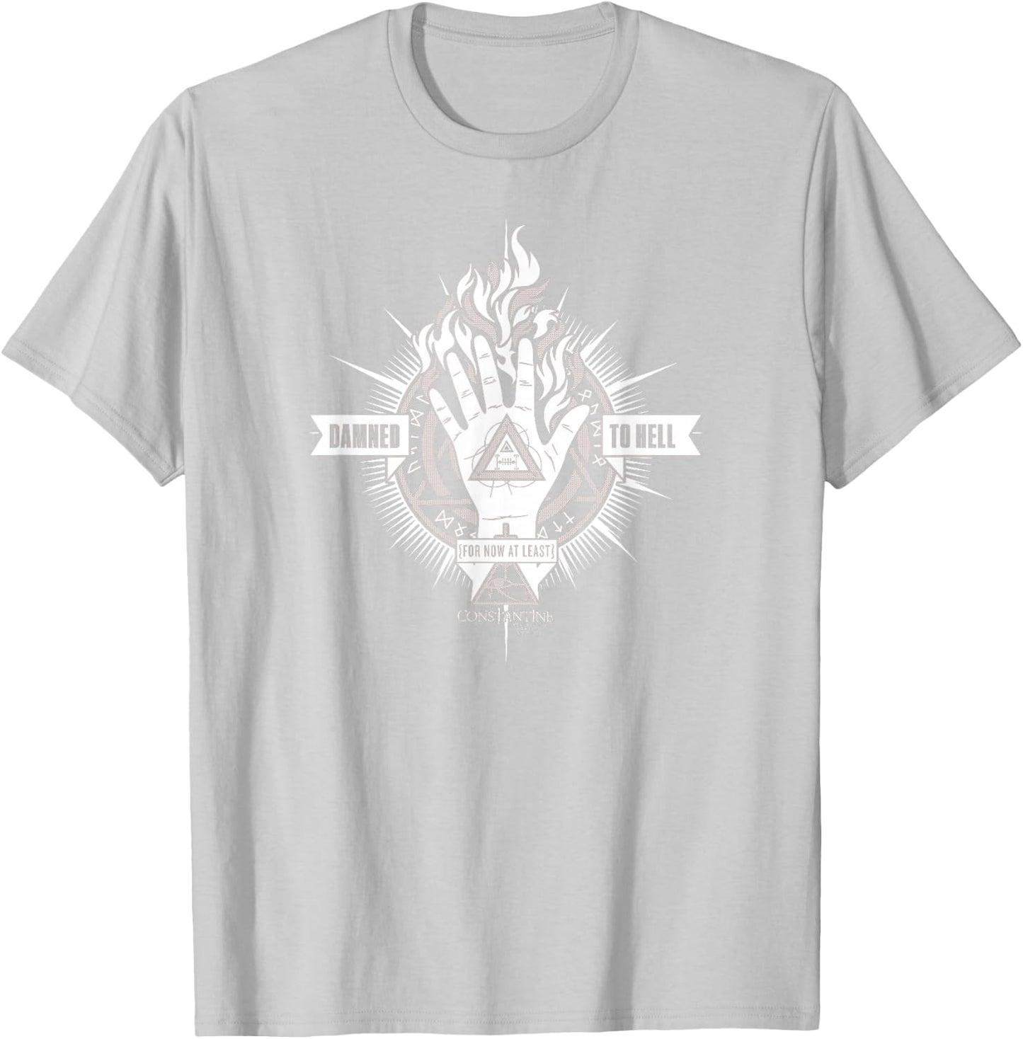 DC Comics Constantine Damed to Hell -Adults Red Short Sleeve , Small T-Shirt - T-Shirt | Ash